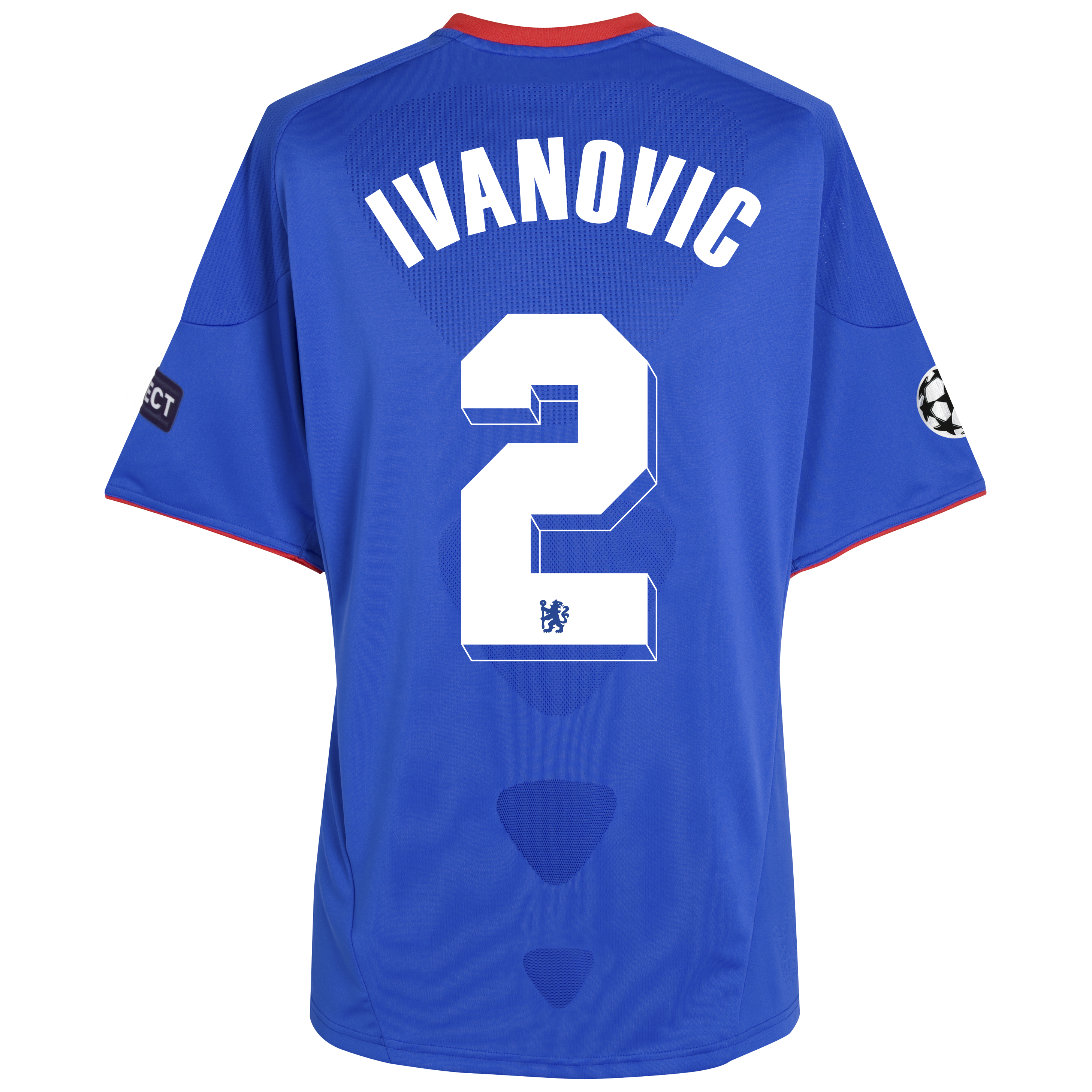 Chelsea UEFA Champions League Home Shirt 201011 Including UEFA Respect Patch with Ivanovic 2 printing Outsize