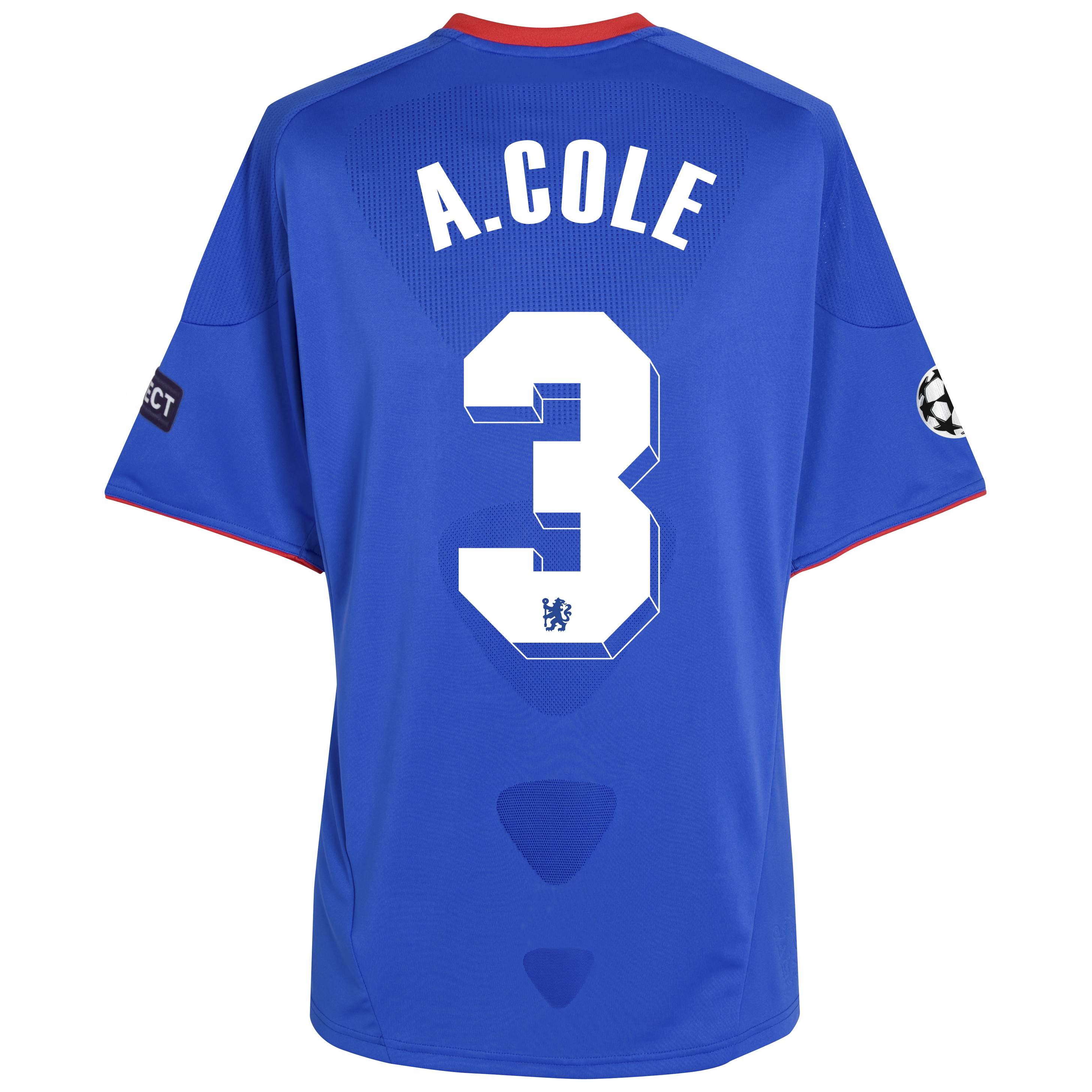 Chelsea UEFA Champions League Home Shirt 201011 Including UEFA Respect Patch with ACole 3 printing Outsize