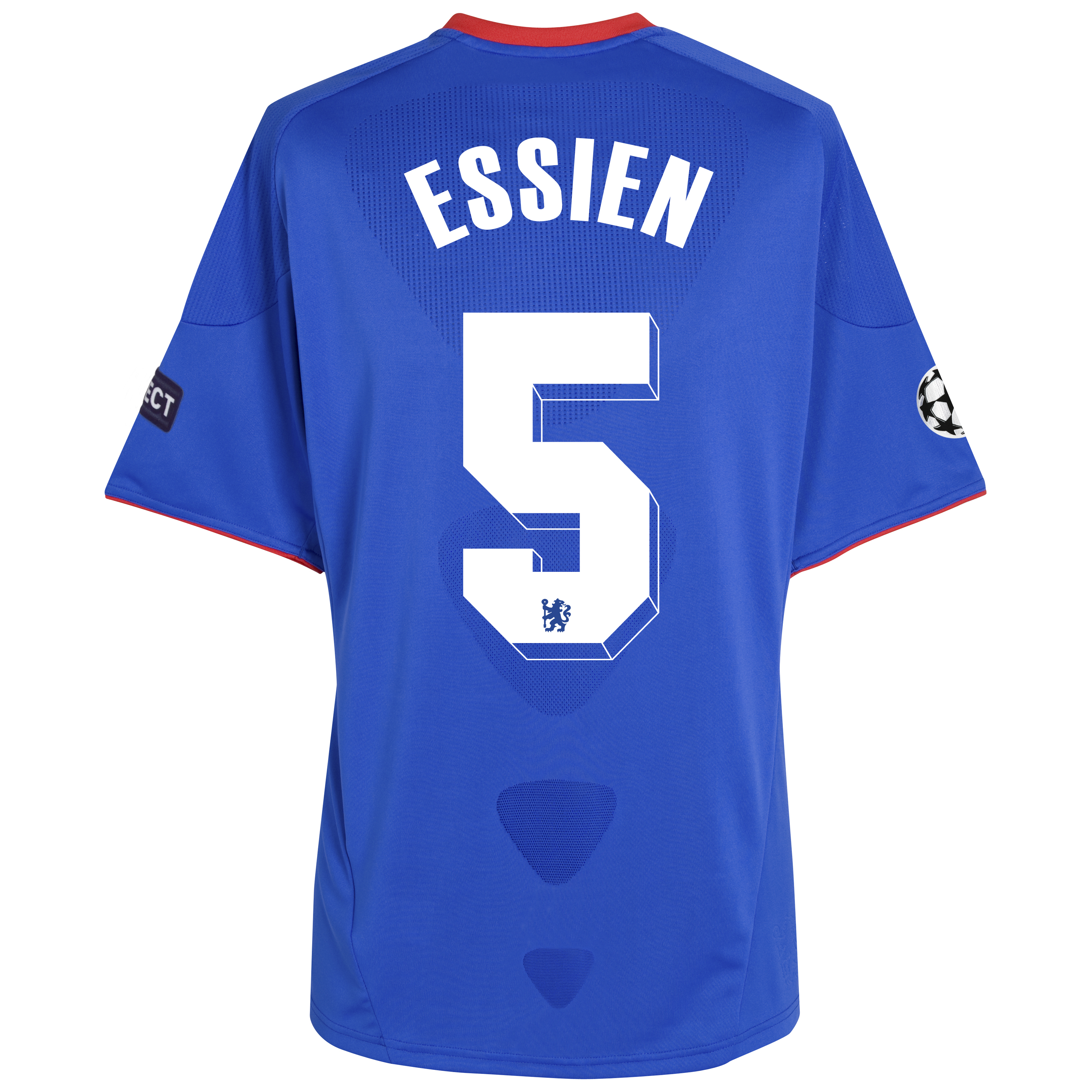 Chelsea UEFA Champions League Home Shirt 201011 Including UEFA Respect Patch with Essien 5 printing Outsize