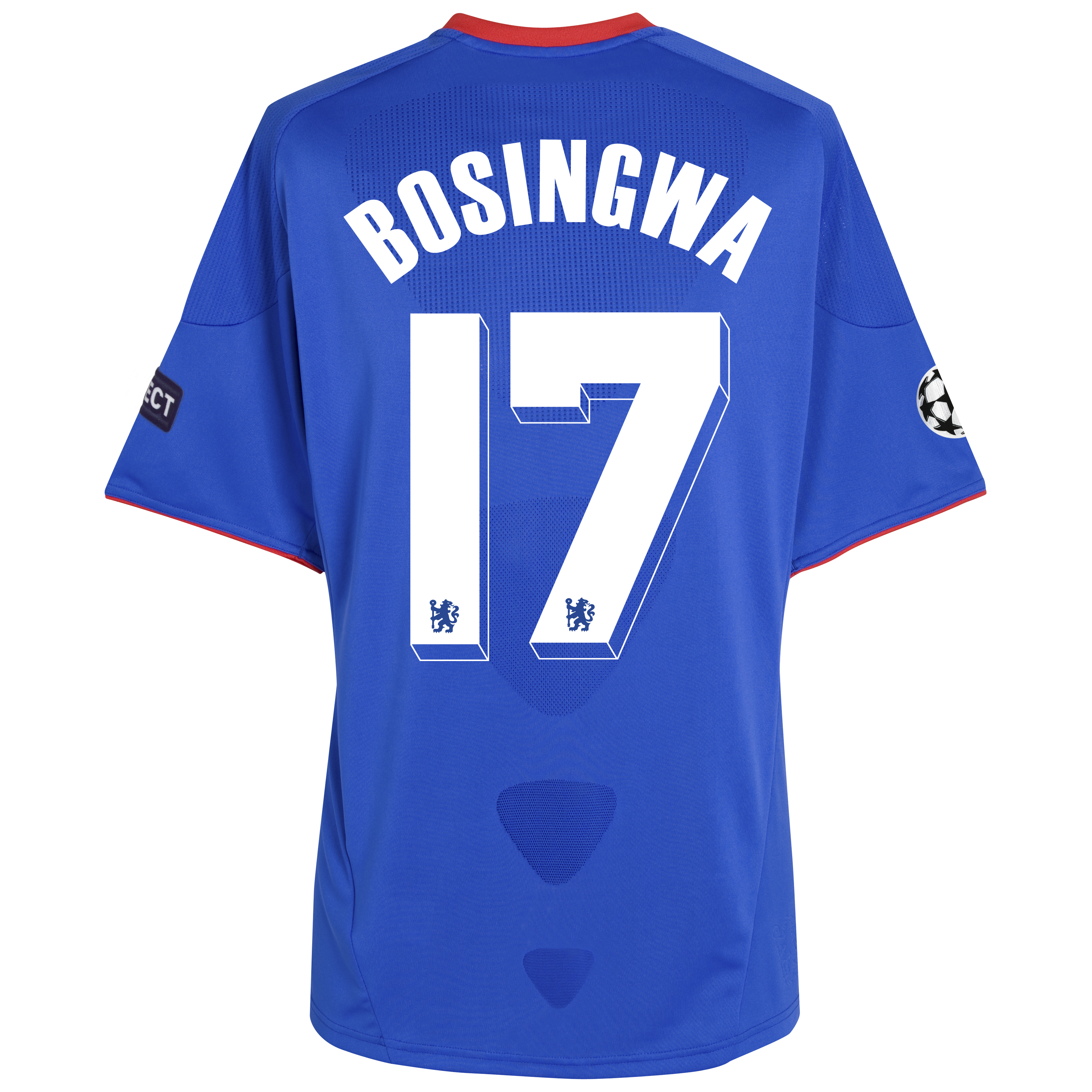 Chelsea UEFA Champions League Home Shirt 201011 Including UEFA Respect Patch with Bosingwa 17 printing Outsize