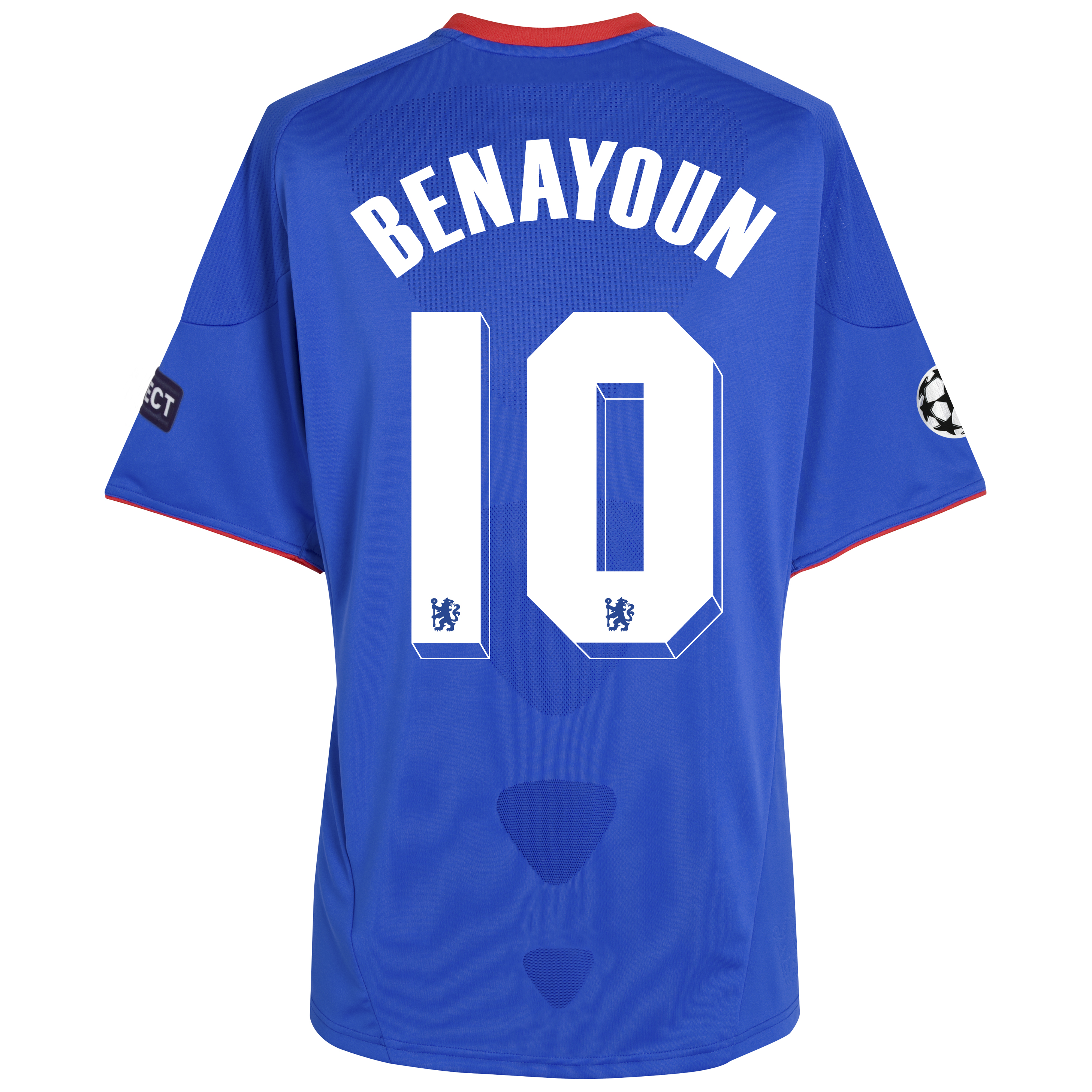 Chelsea UEFA Champions League Home Shirt 201011 Including UEFA Respect Patch with Benayoun 10 printing Outsize