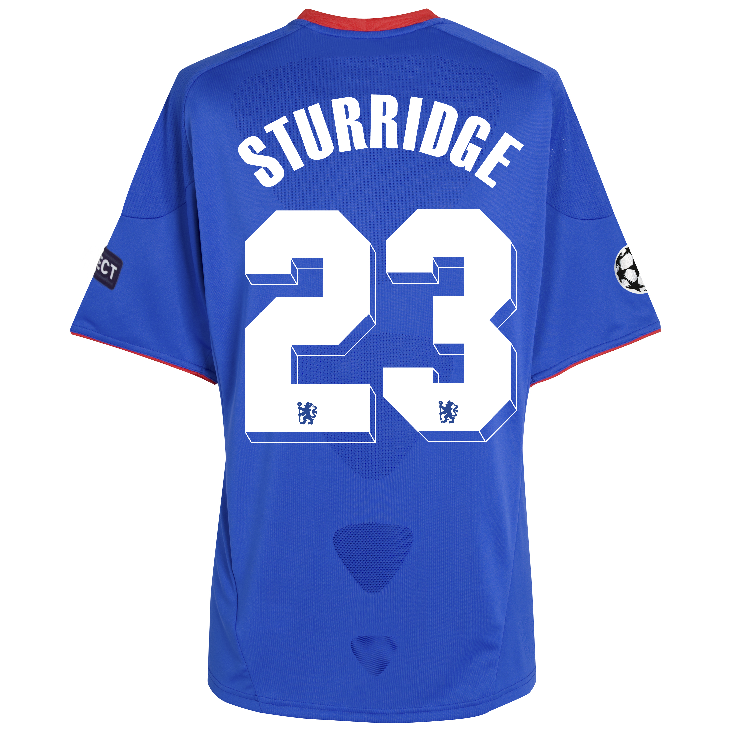 Chelsea UEFA Champions League Home Shirt 201011 Including UEFA Respect Patch with Sturridge 23 printing Outsize
