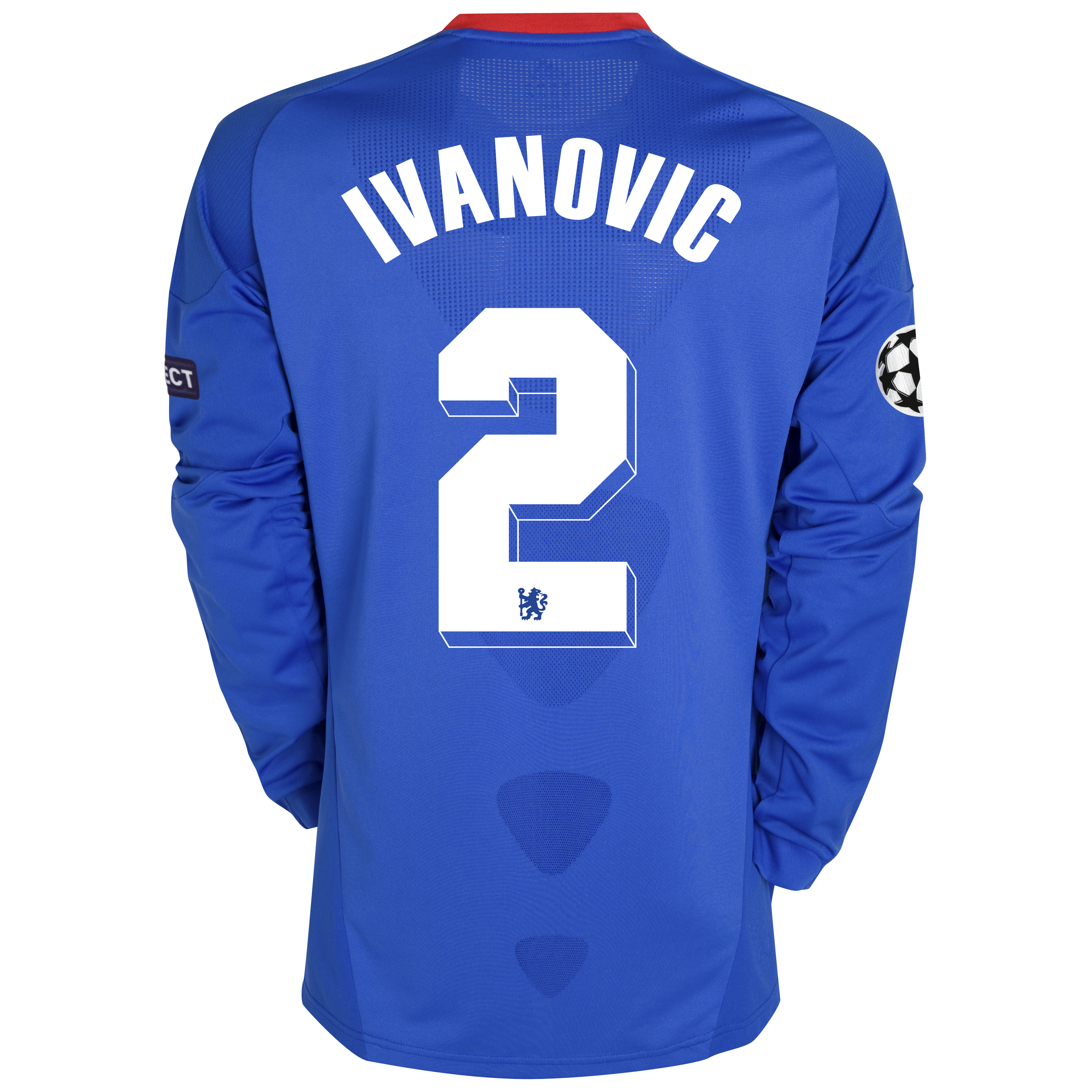 Chelsea UEFA Champions League Home Shirt 201011 Including UEFA Respect Patch with Ivanovic 2 printing Long Sleeve