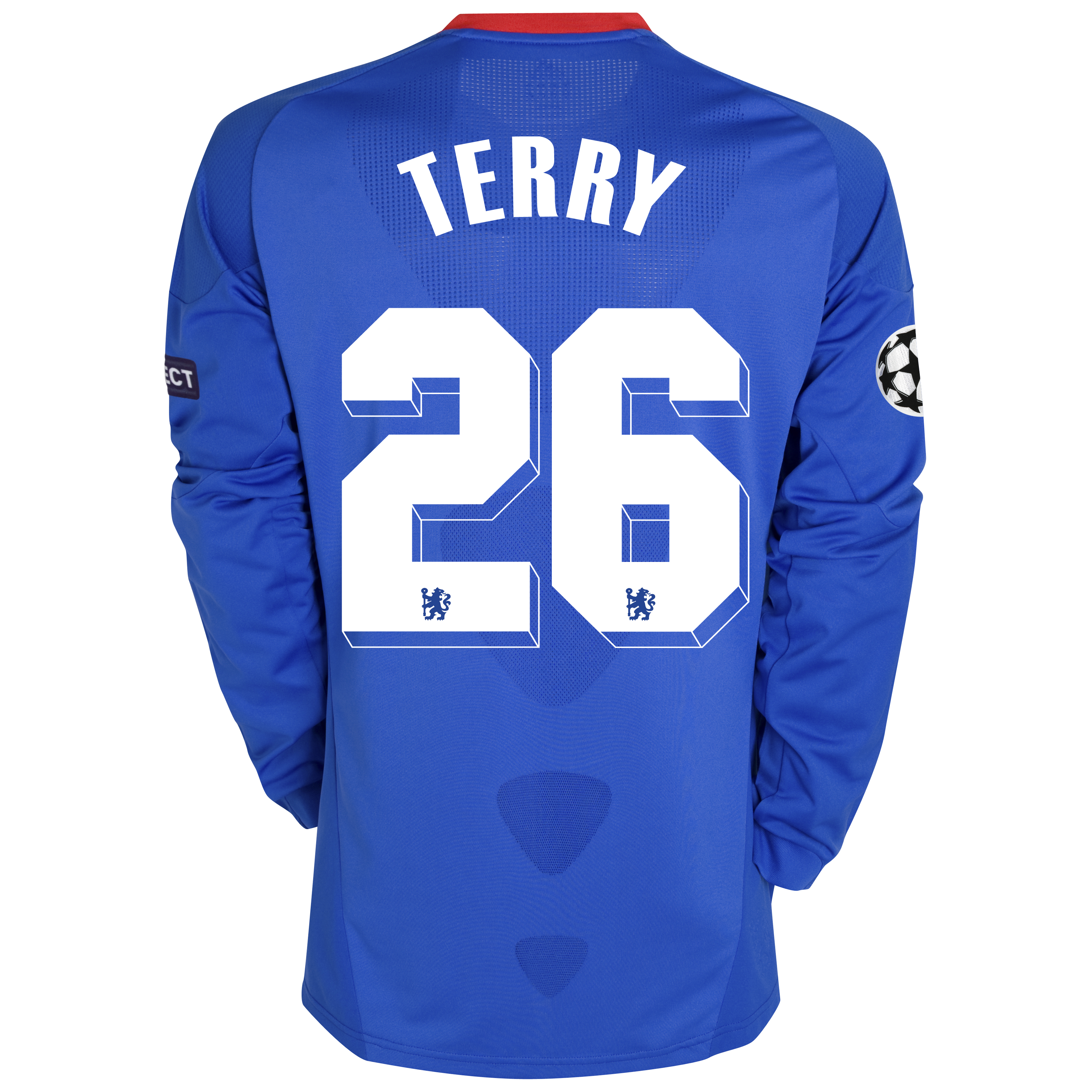 Chelsea UEFA Champions League Home Shirt 201011 Including UEFA Respect Patch with Terry 26 printing Long Sleeve
