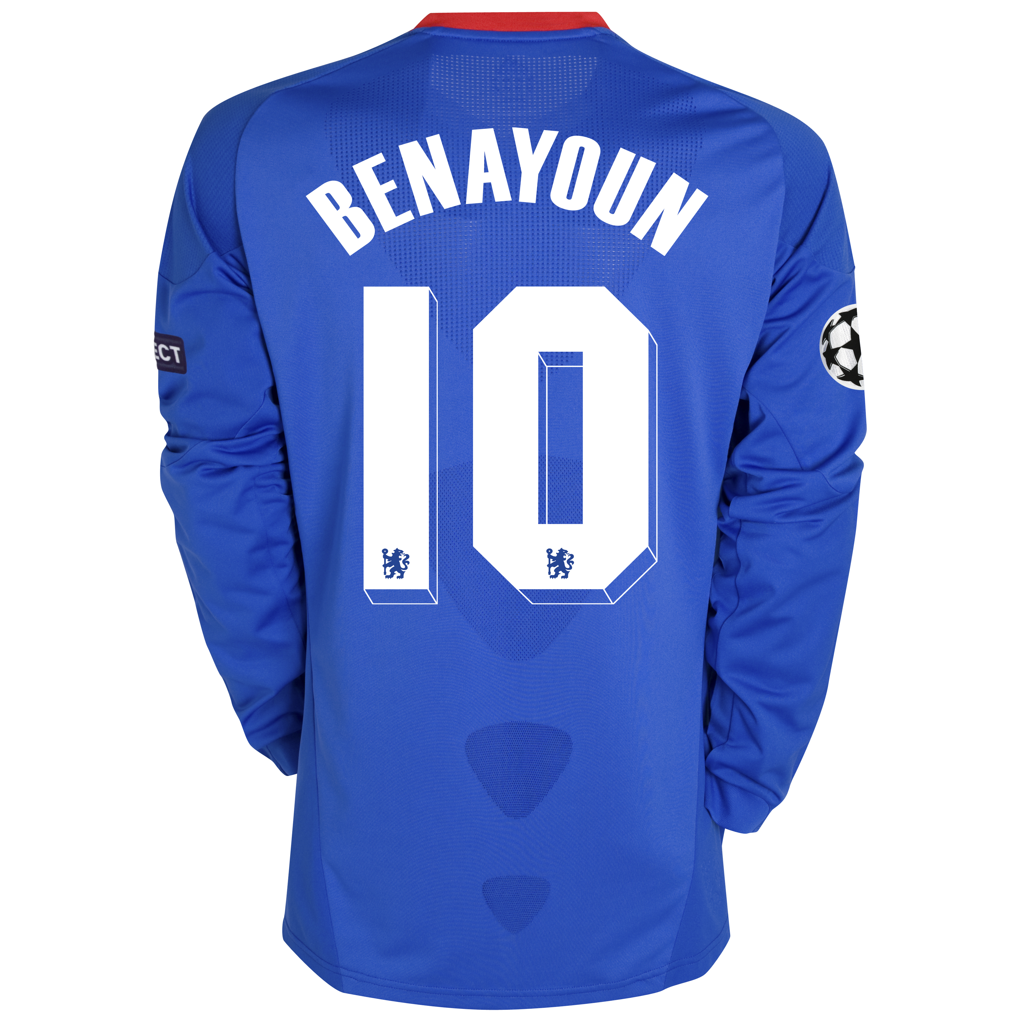 Chelsea UEFA Champions League Home Shirt 201011 Including UEFA Respect Patch with Benayoun 10 printing Long Sleeve