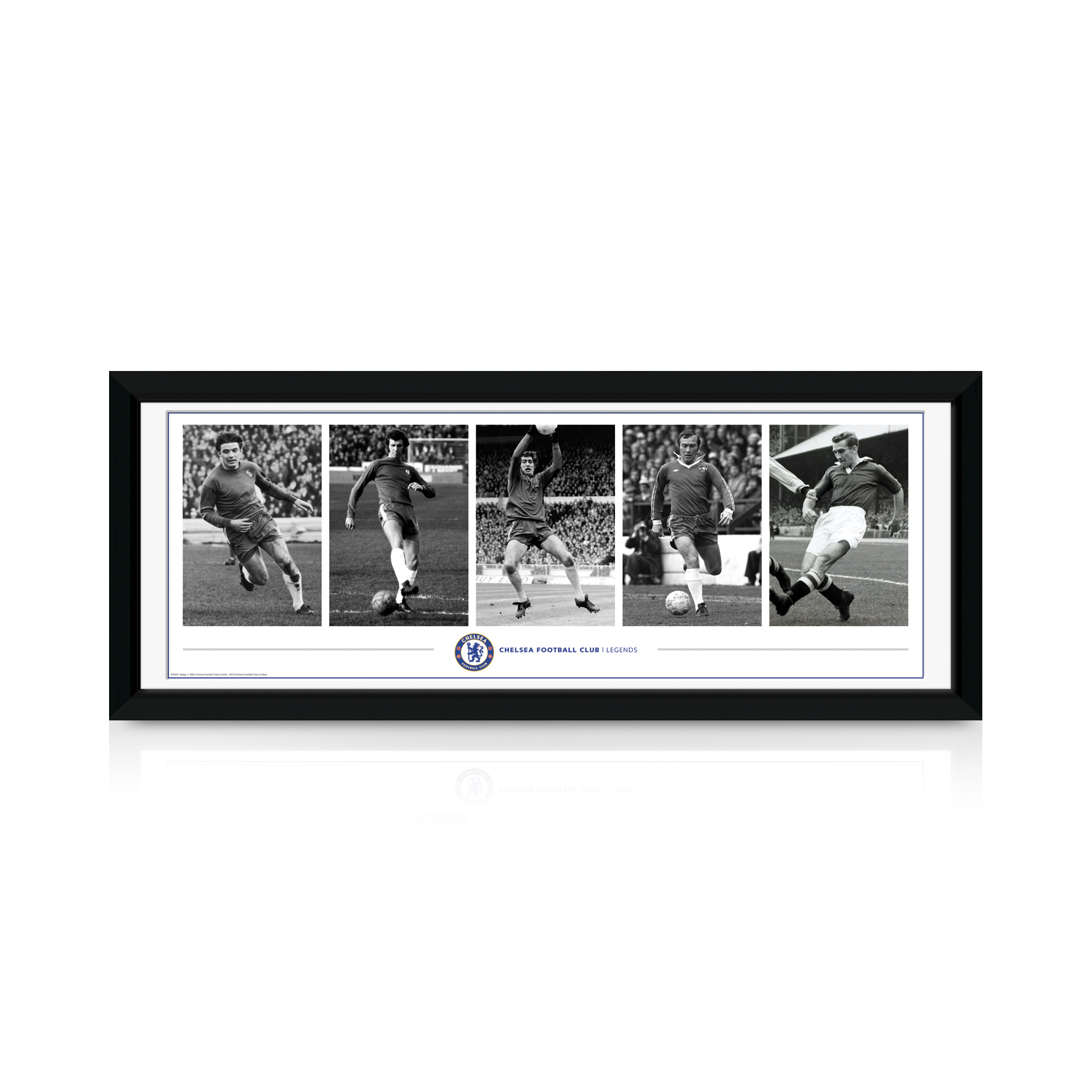 Chelsea Legends Retro Framed Print 30 x 12