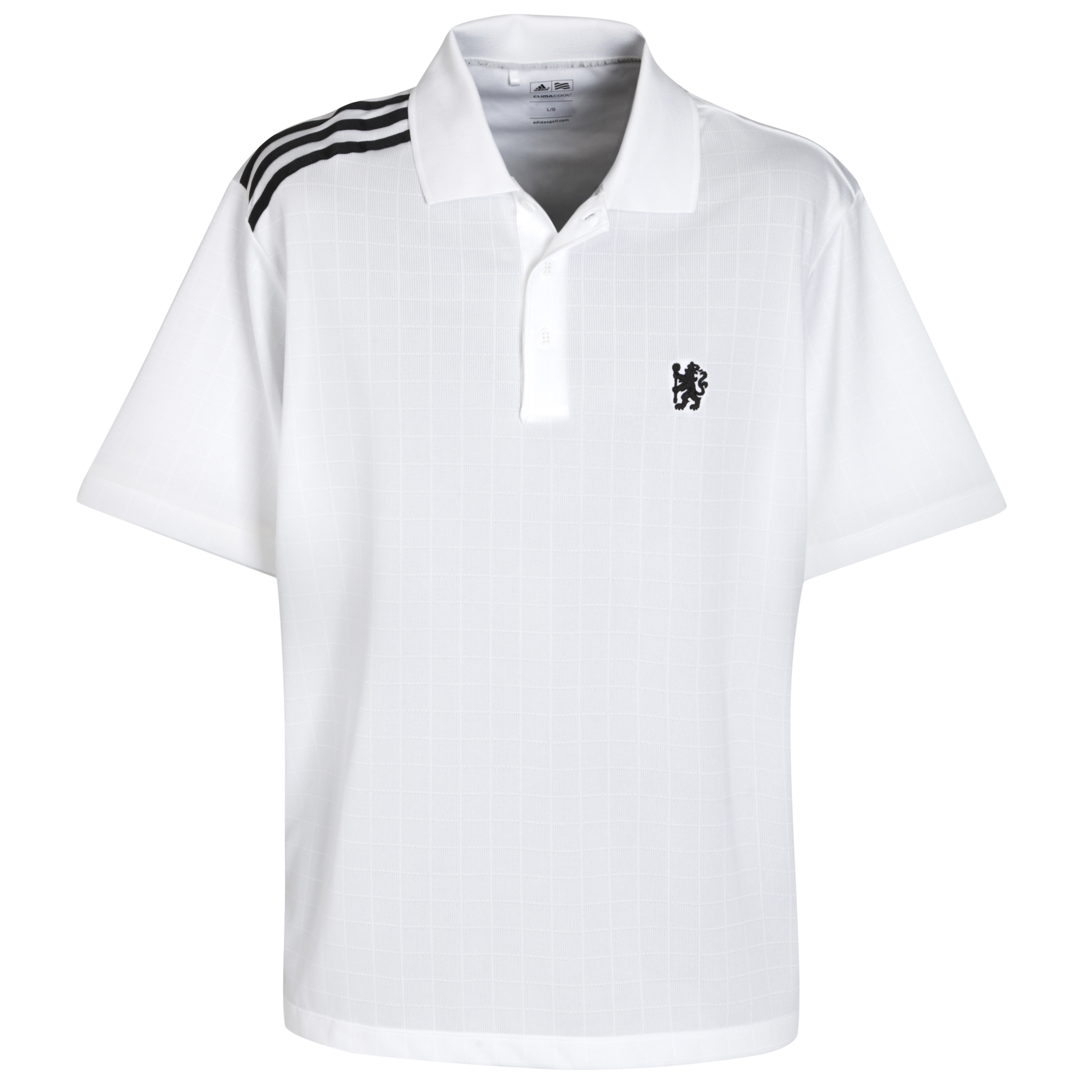 Chelsea ClimaCool Mesh Plaid 3 Stripes Polo WhiteBlack