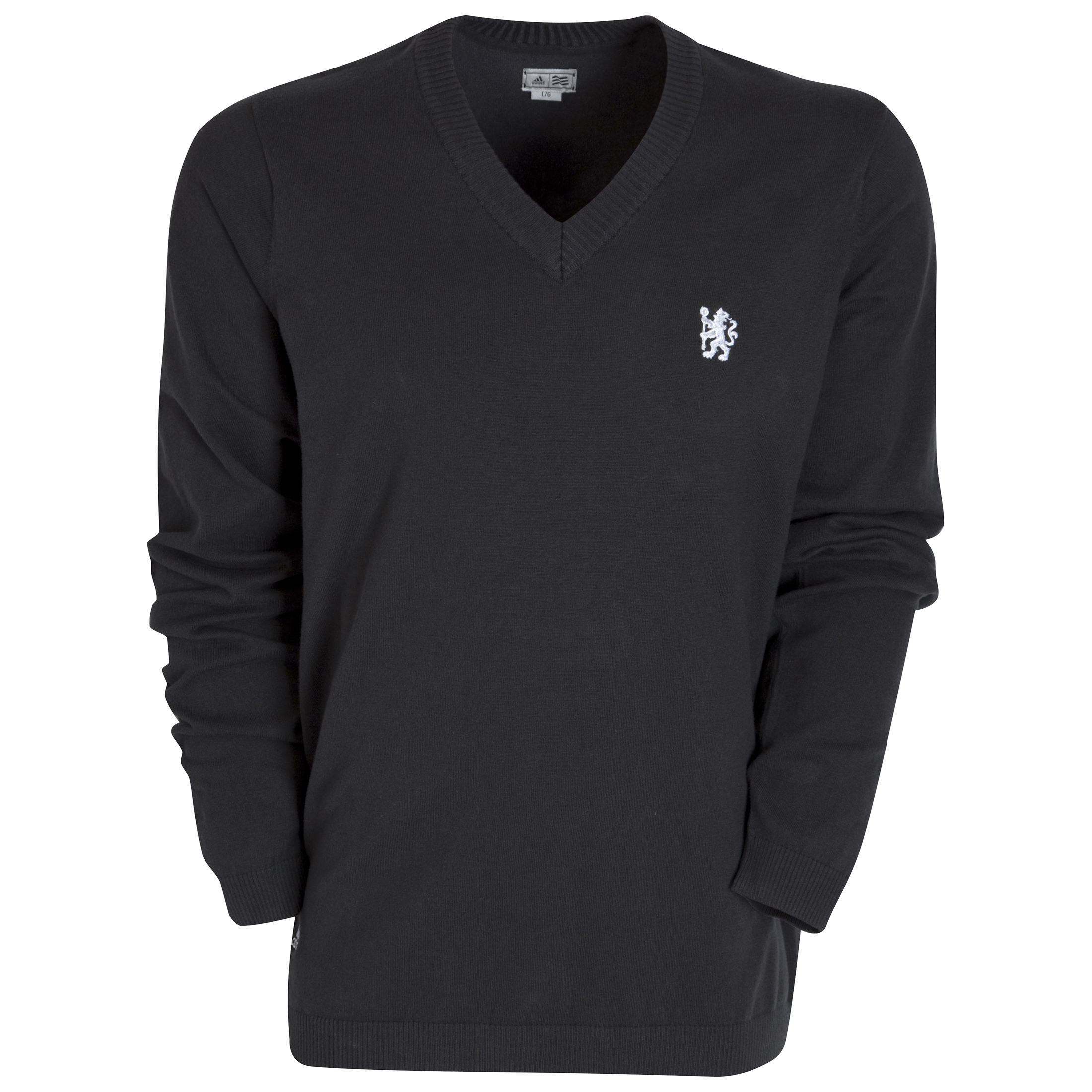 Chelsea V Neck Cotton Sweater Black