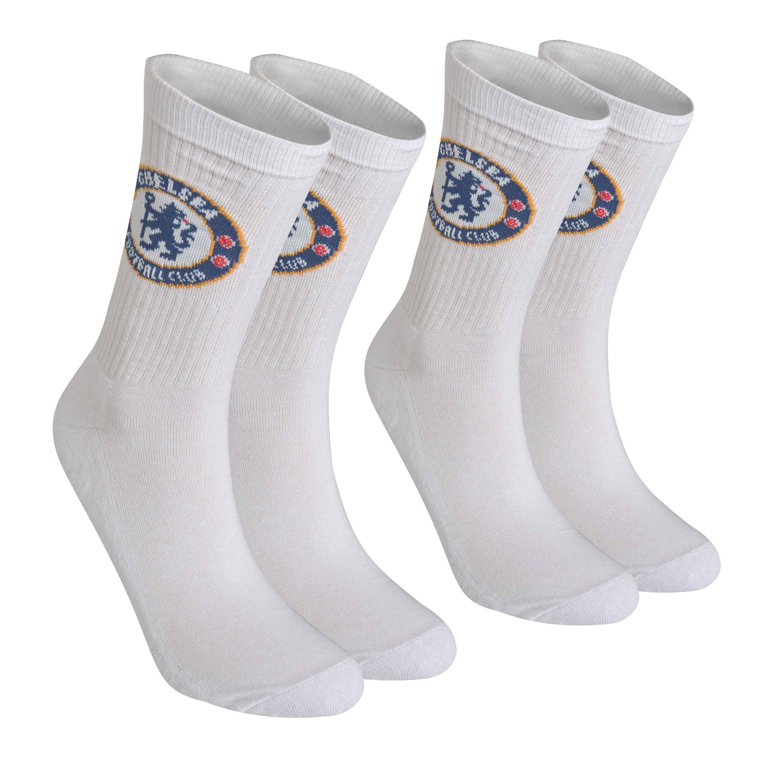 Chelsea 2pk Sports Socks - White. Chelsea 2pk Sports Socks - White.