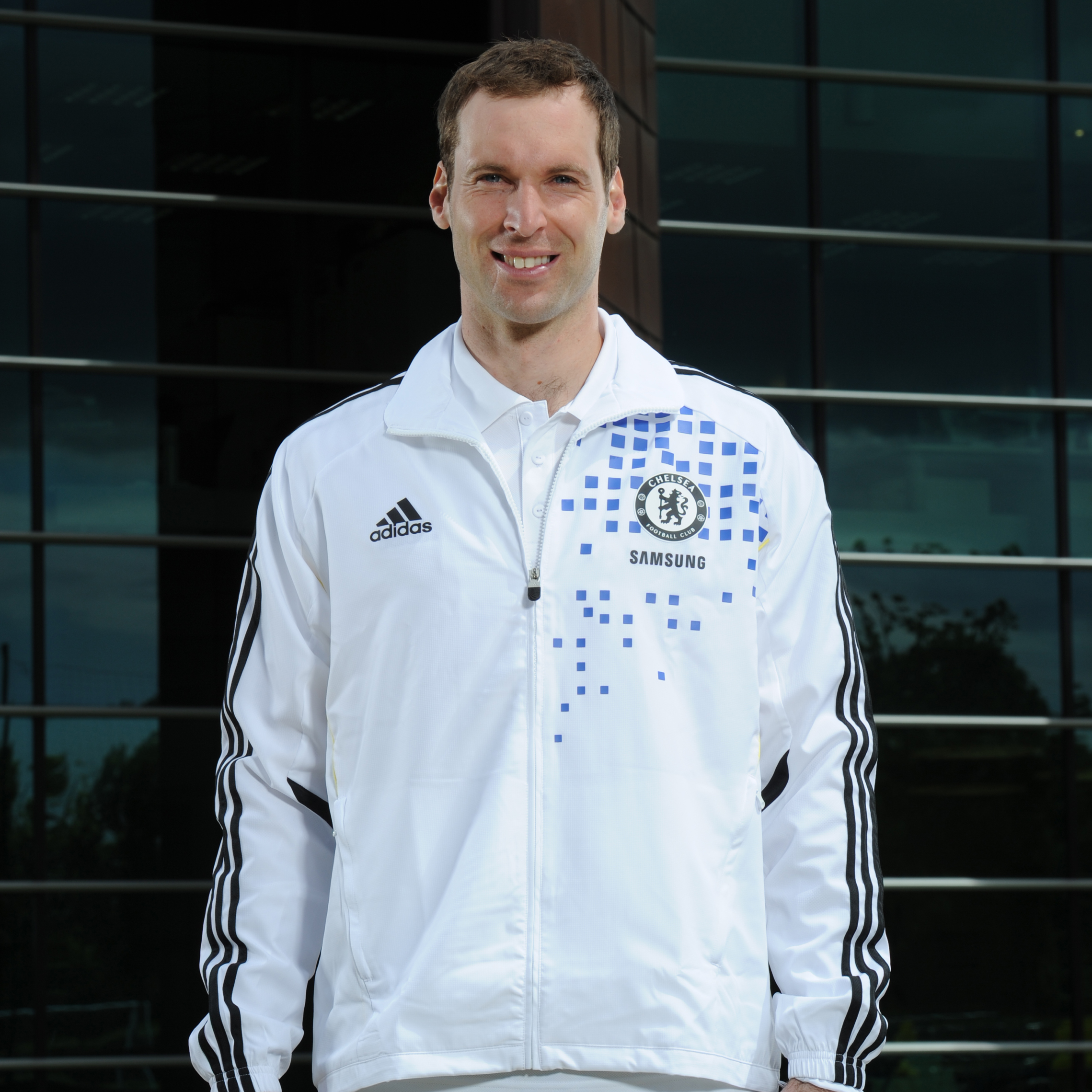 Chelsea Training Presentation Jacket WhiteBlackIntense Lemon