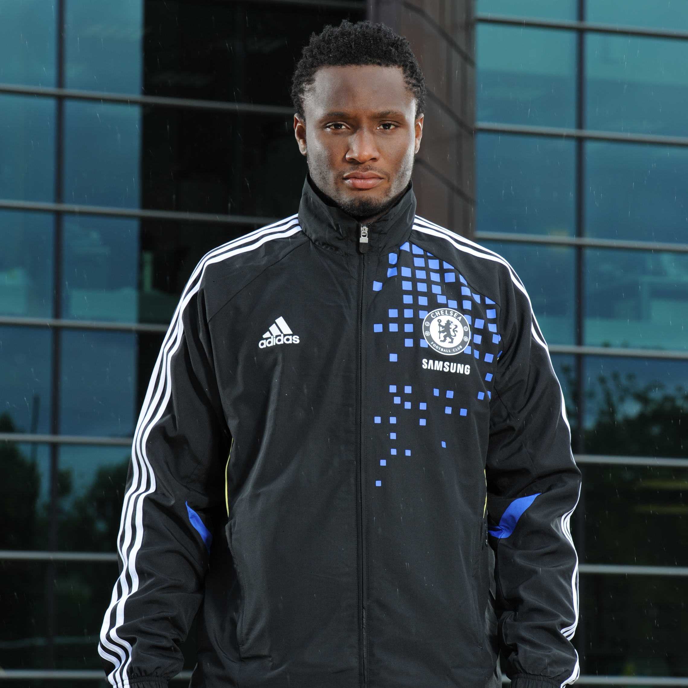 Chelsea Training Presentation Jacket BlackReflex BlueWhiteIntense Lemon