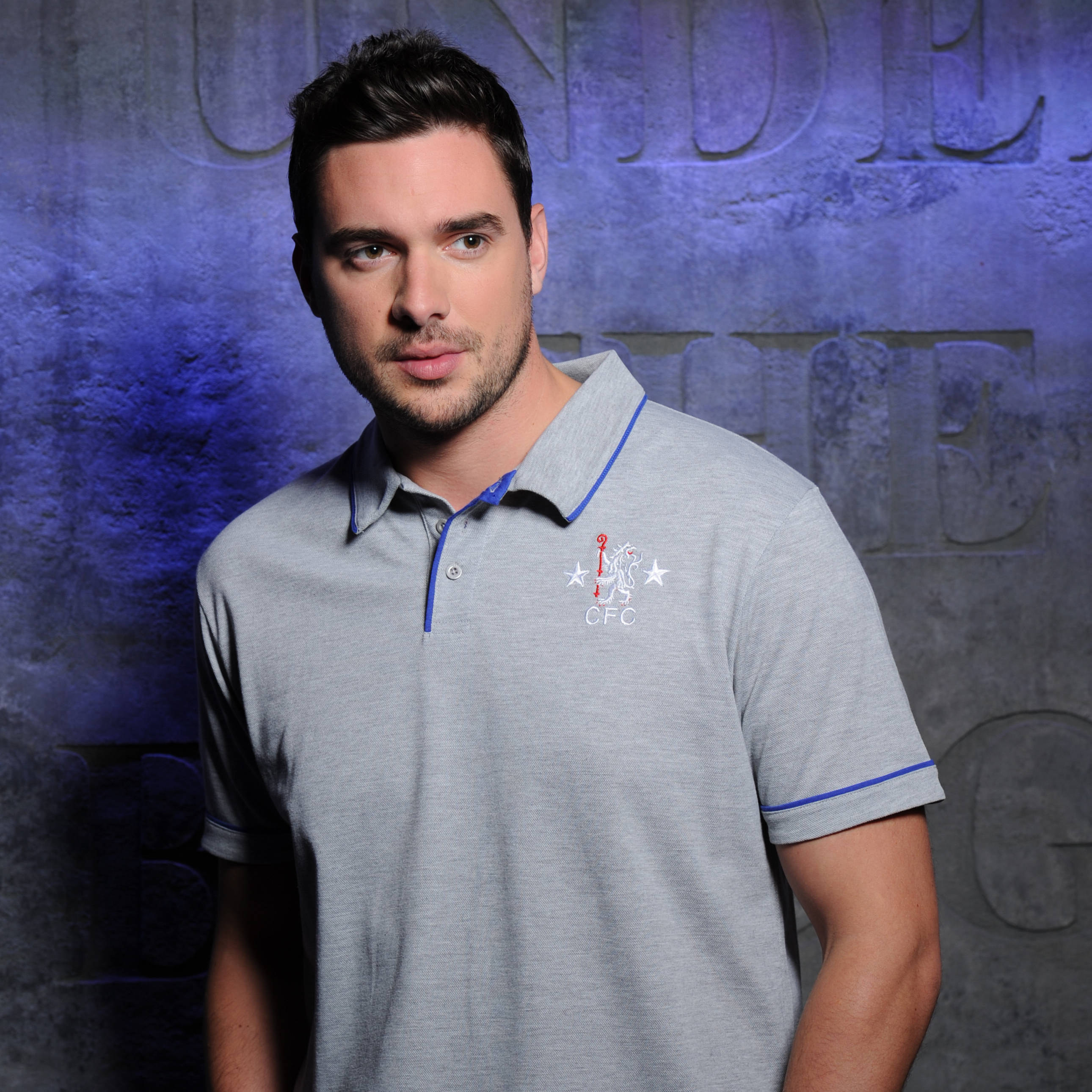 Chelsea Retro Contrast Piped Polo Shirt - Grey Marl