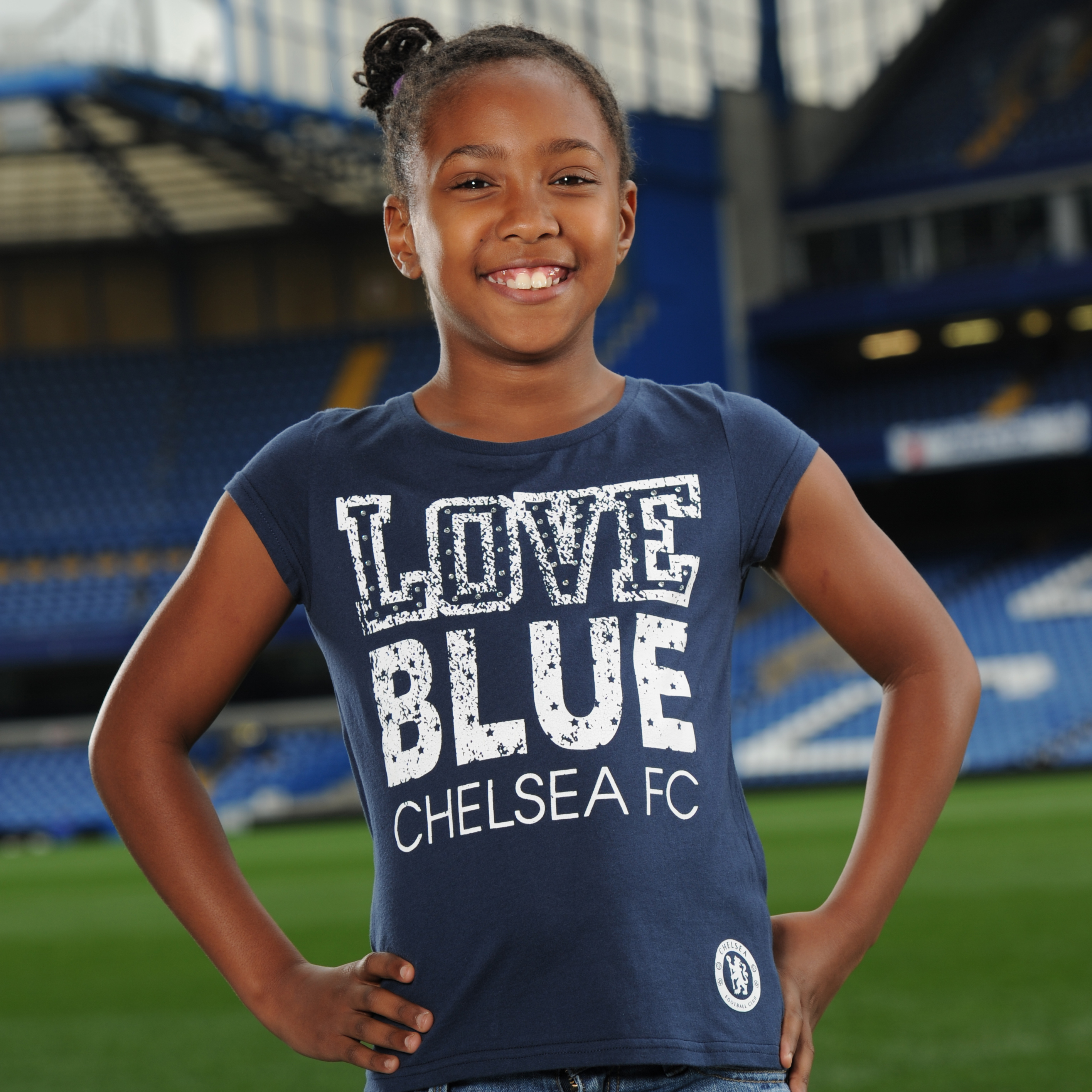 Chelsea Love Blue Graphic T-Shirt- Girls