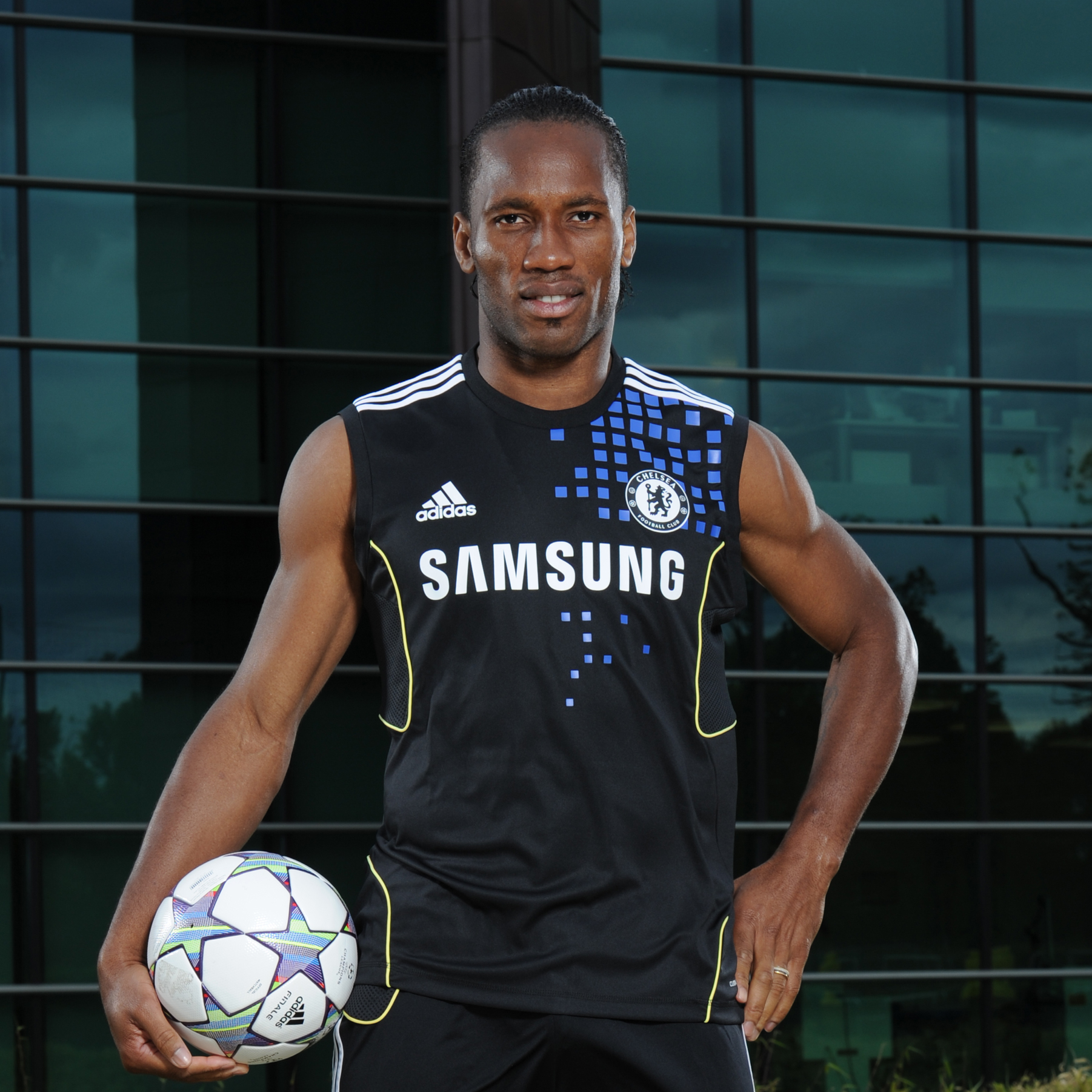 Chelsea Training Sleeveless Jersey BlackWhiteIntense LemonsReflex Blue