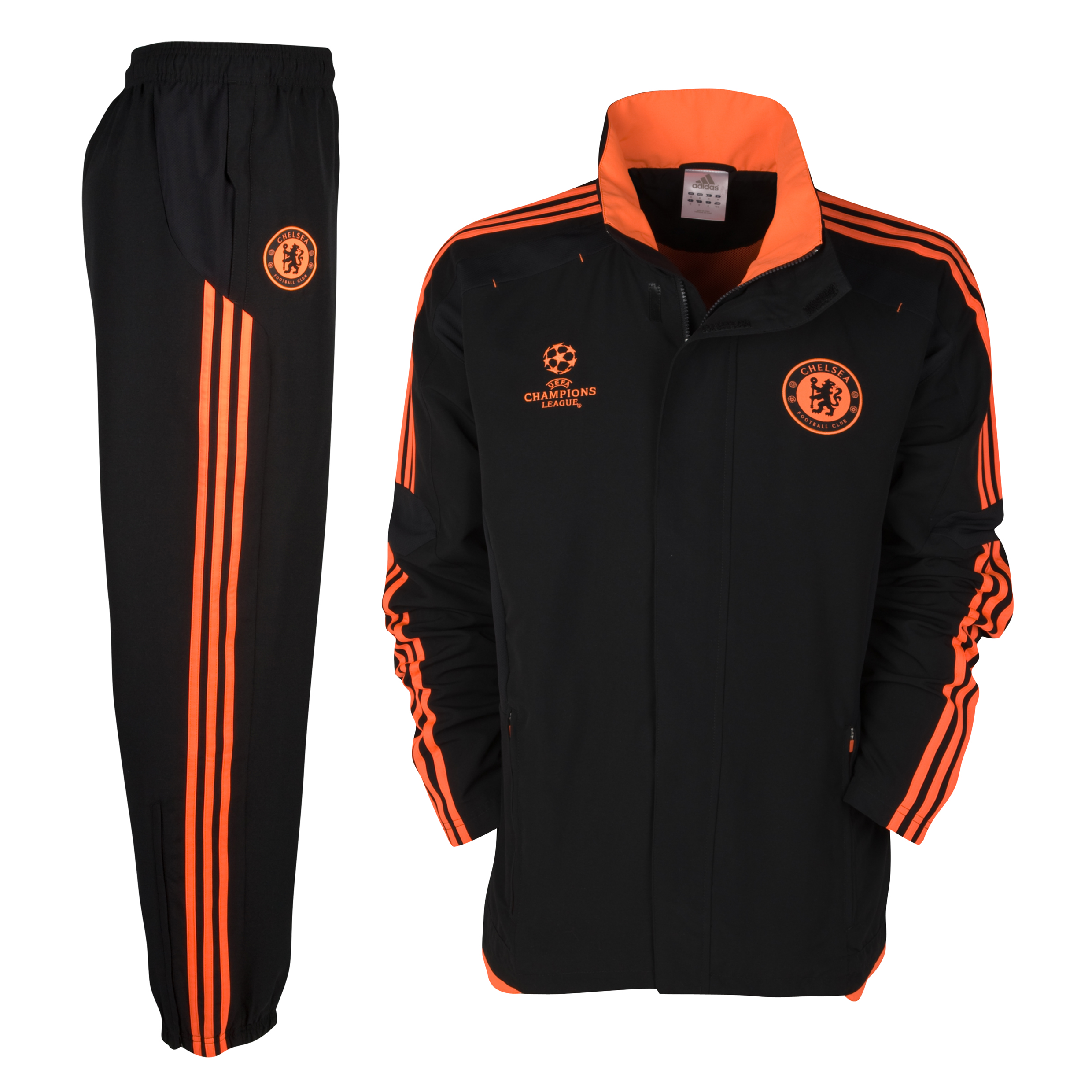 Chelsea UEFA Champions League Training Presentation Suit - Black-Warning - Kids