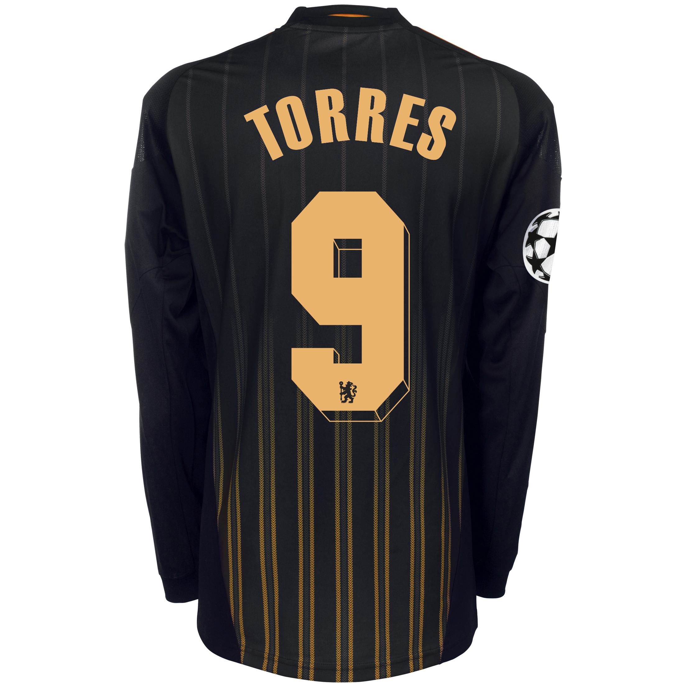 Chelsea UEFA Champions League Away Shirt 201011 with Torres 9 Printing Long Sleeve