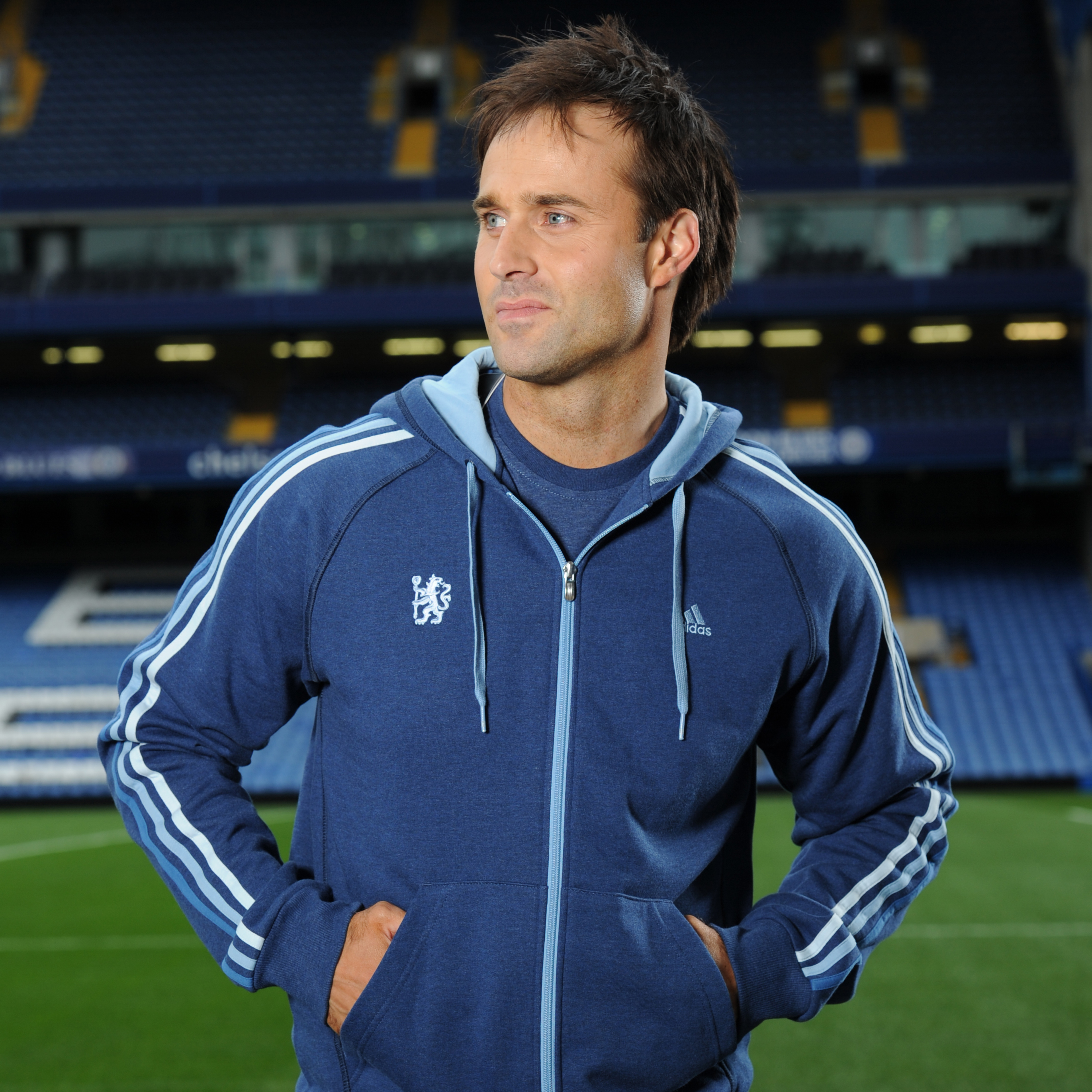 adidas Chelsea Essential 3 Stripe Full Zip Hoodie