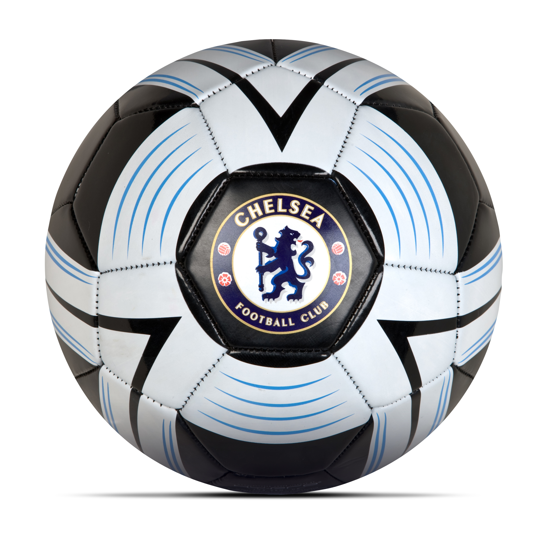Chelsea Cyclone 32 Panel Football - Size 5 - Black.