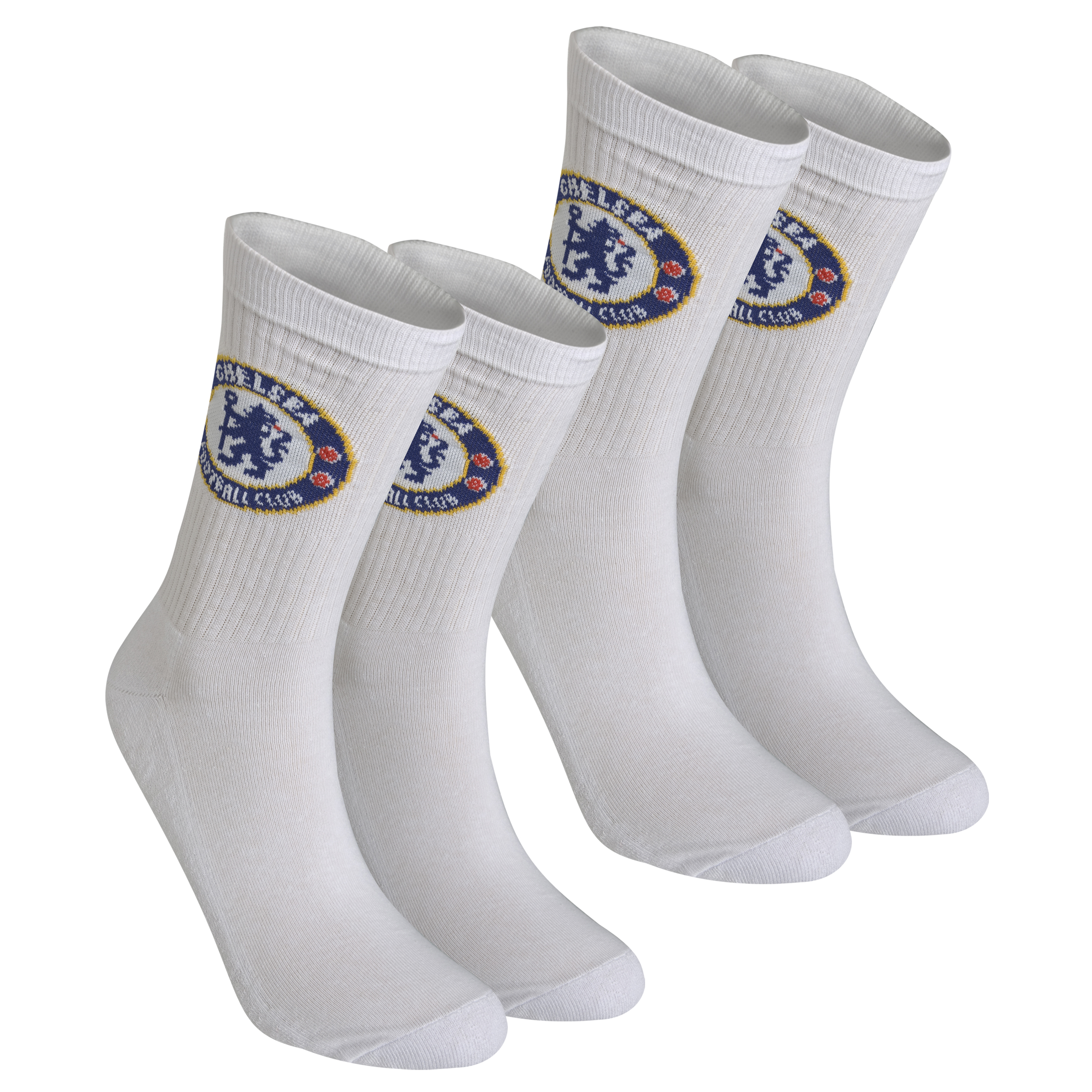 Chelsea 2 Pack Sports Socks - White - Boys