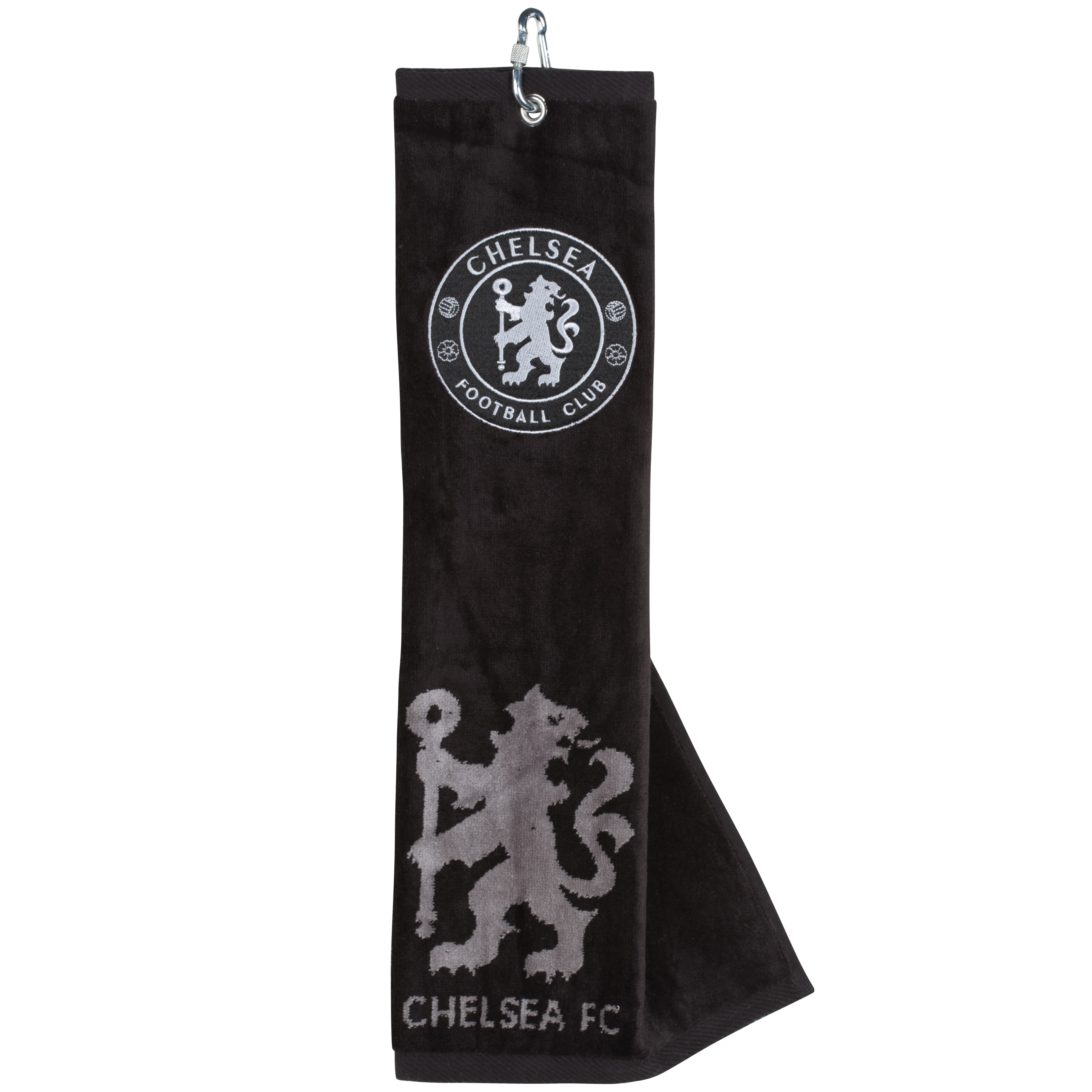 Chelsea Tri-Fold Towel - Black/Silver