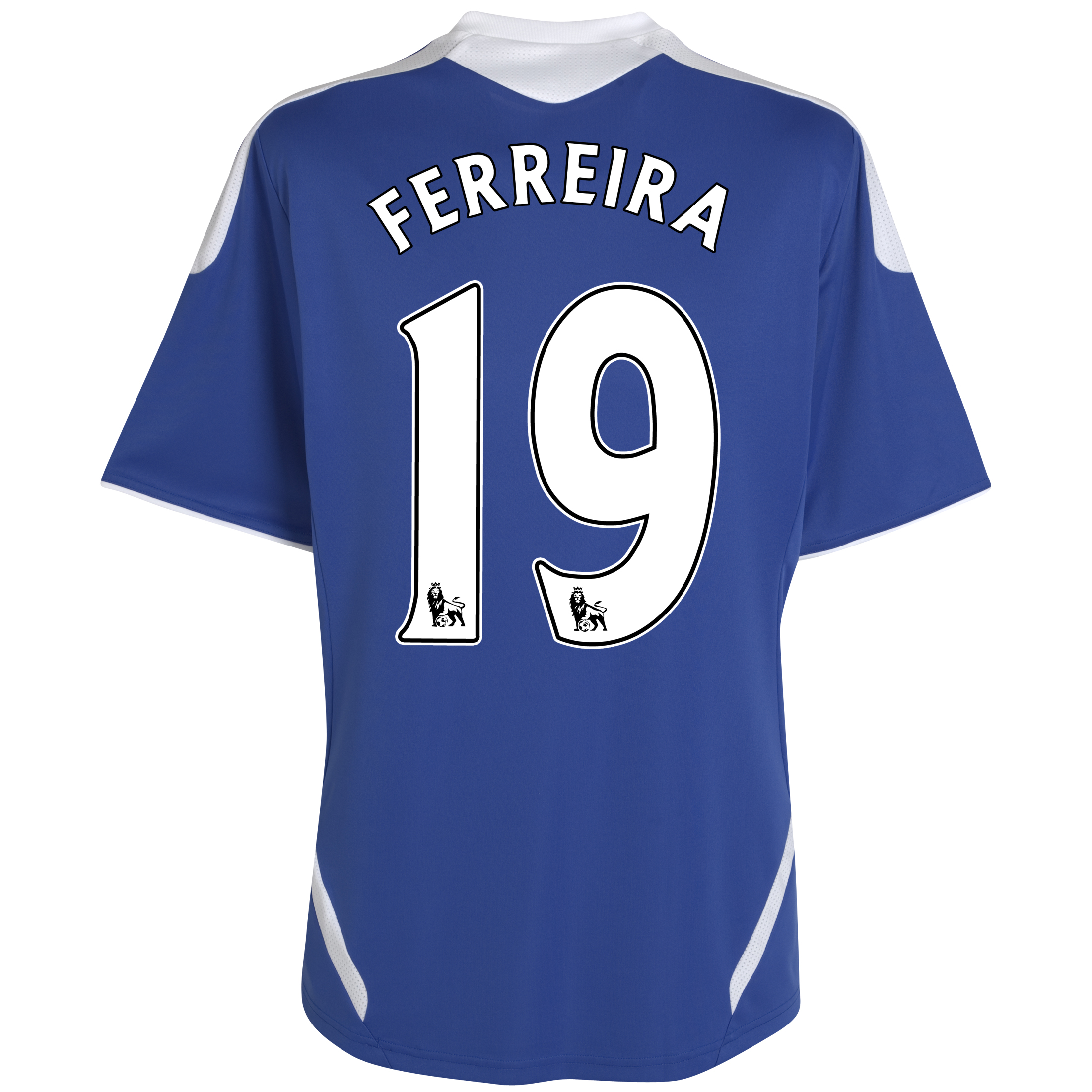 Chelsea Home Shirt 201112 with Ferreira 19 printing