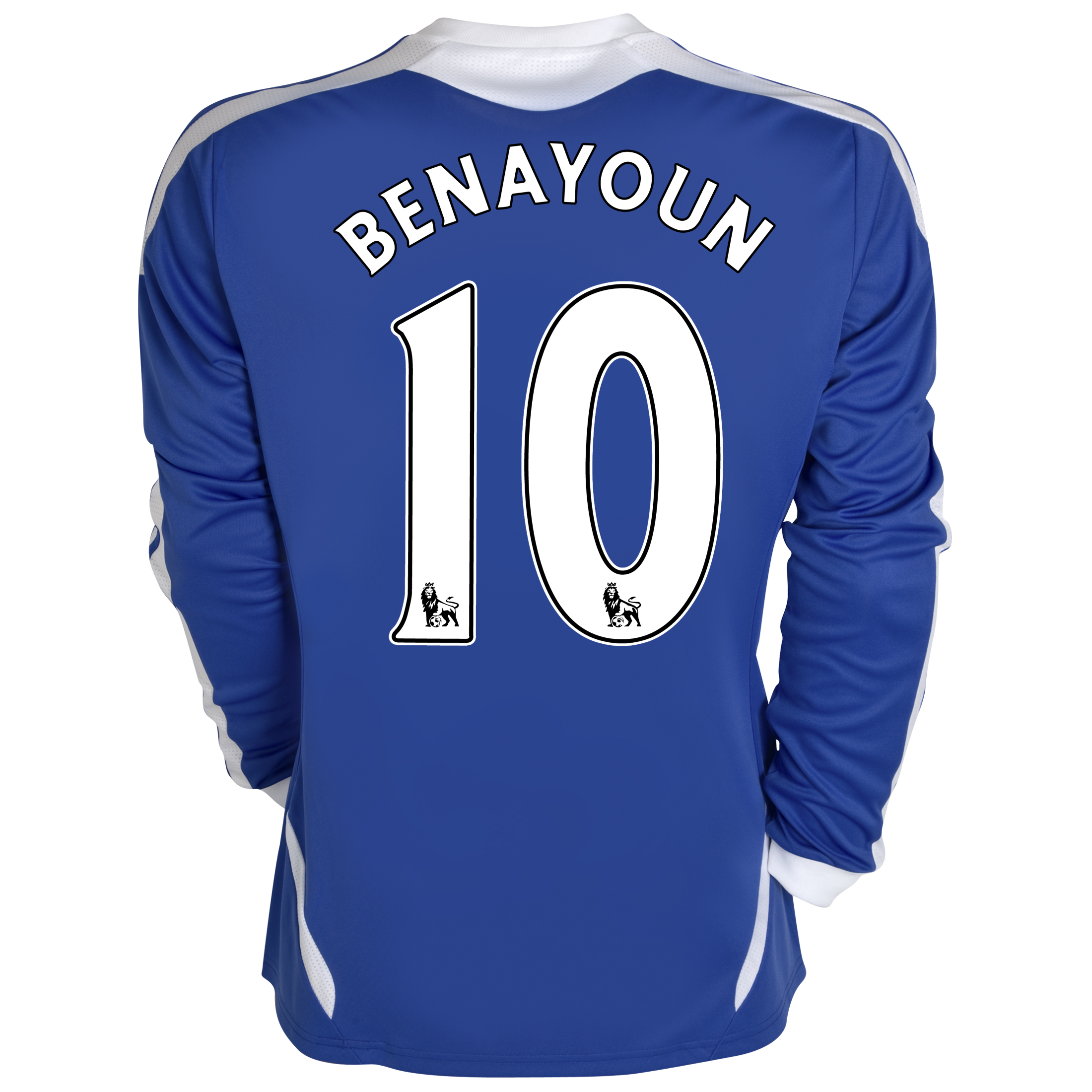 Chelsea Home Shirt 201112 Long Sleeved with Benayoun 10 printing
