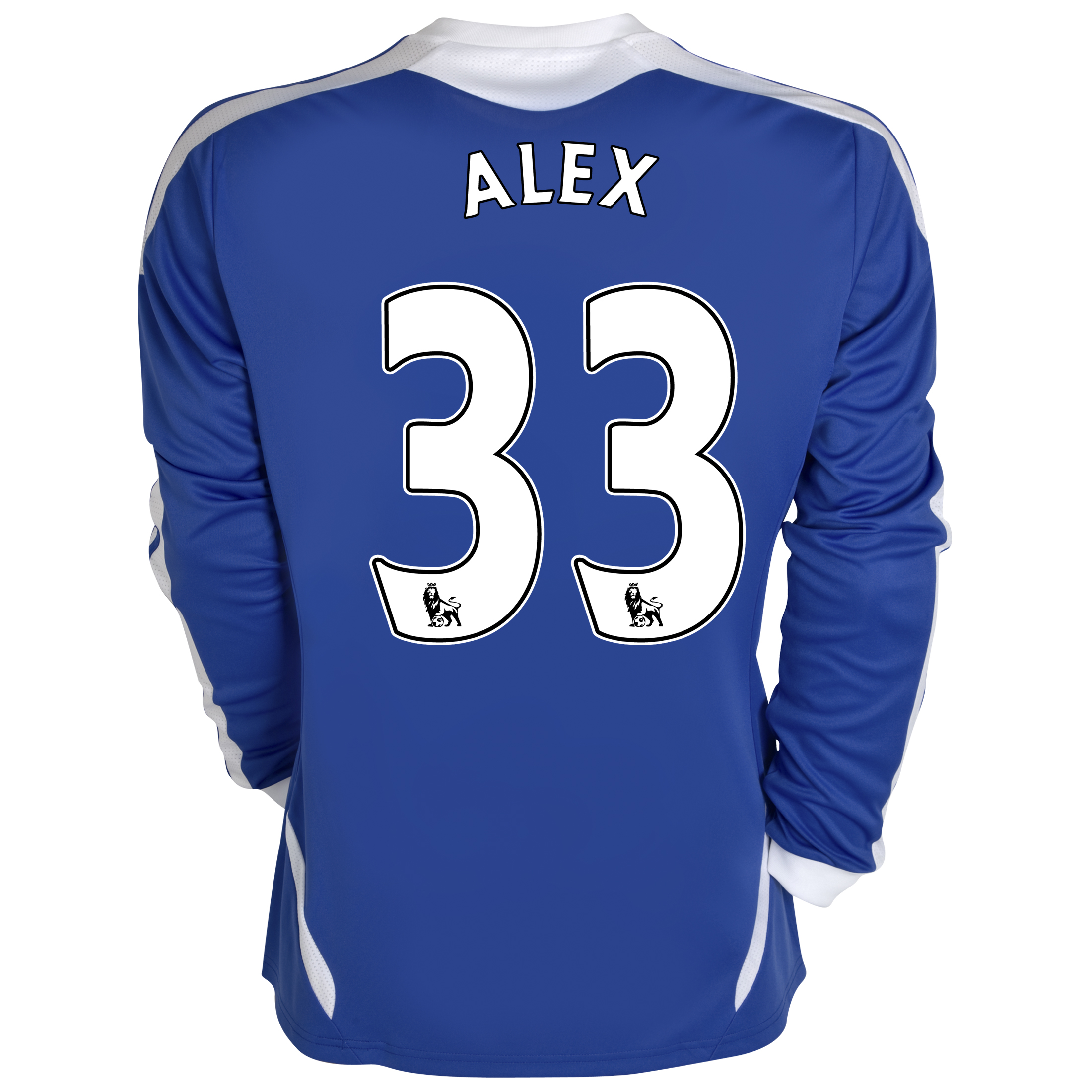 Chelsea Home Shirt 201112 Long Sleeved with Alex 33 printing