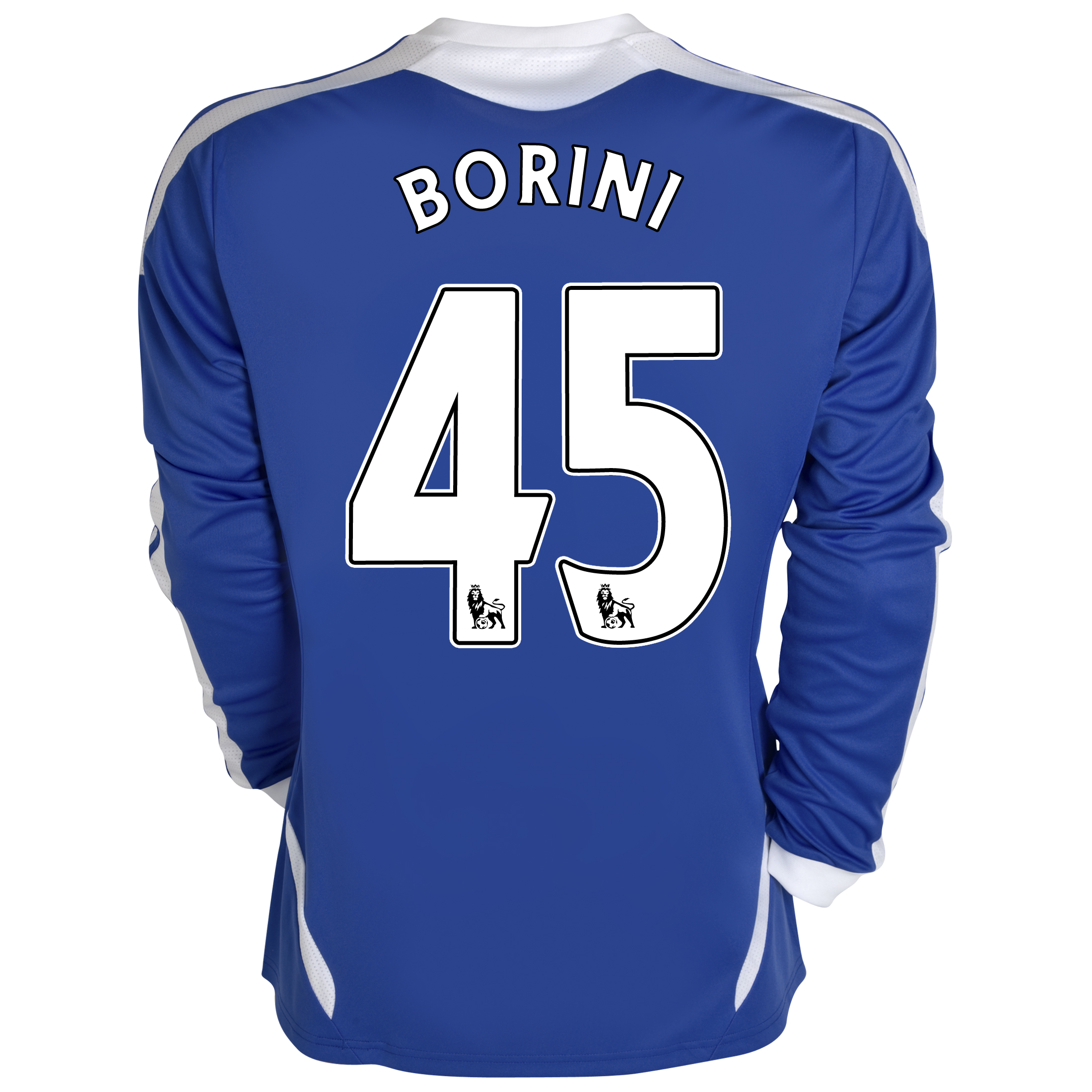 Chelsea Home Shirt 201112 Long Sleeved with Borini 45 printing