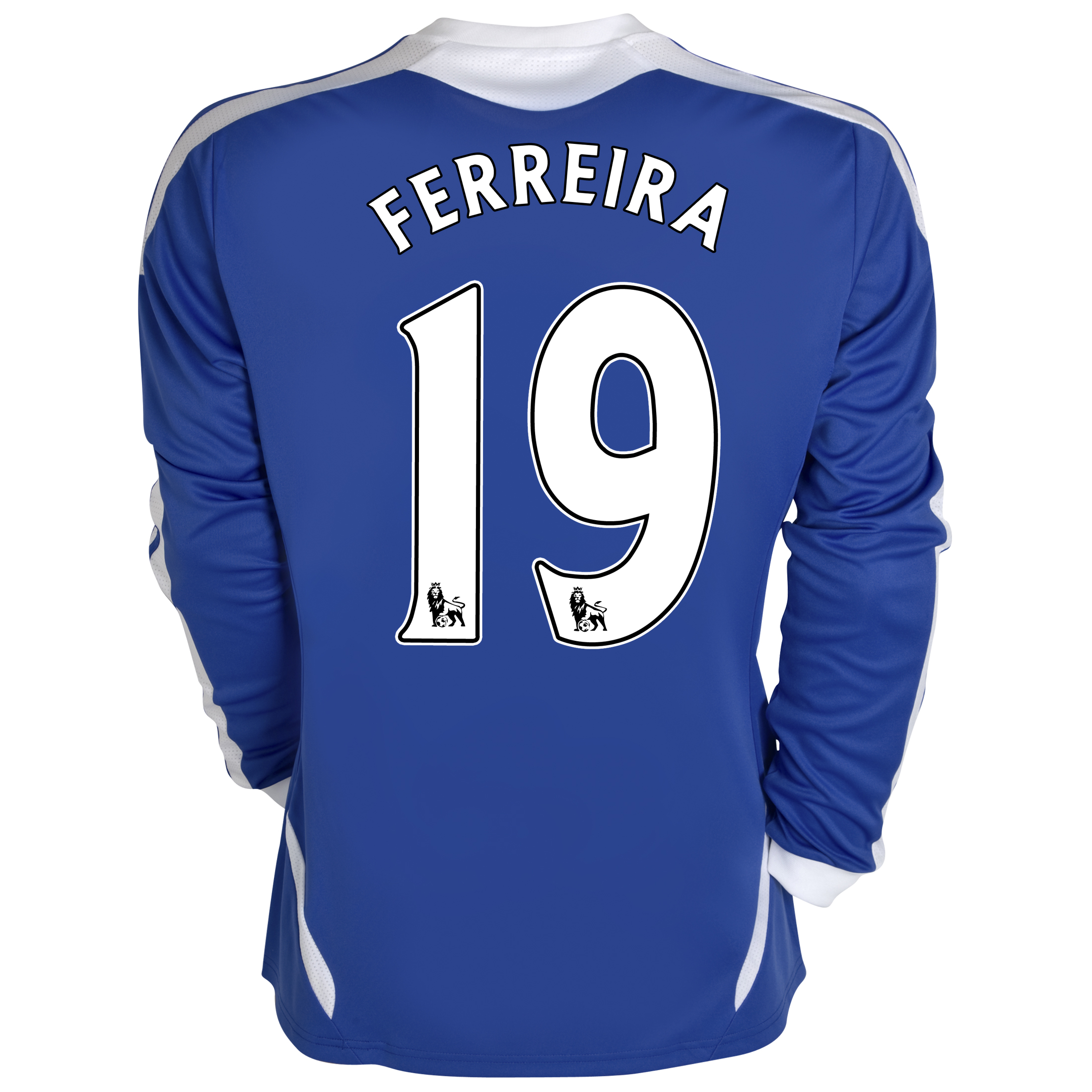Chelsea Home Shirt 201112 Long Sleeved Kids with Ferreira 19 printing