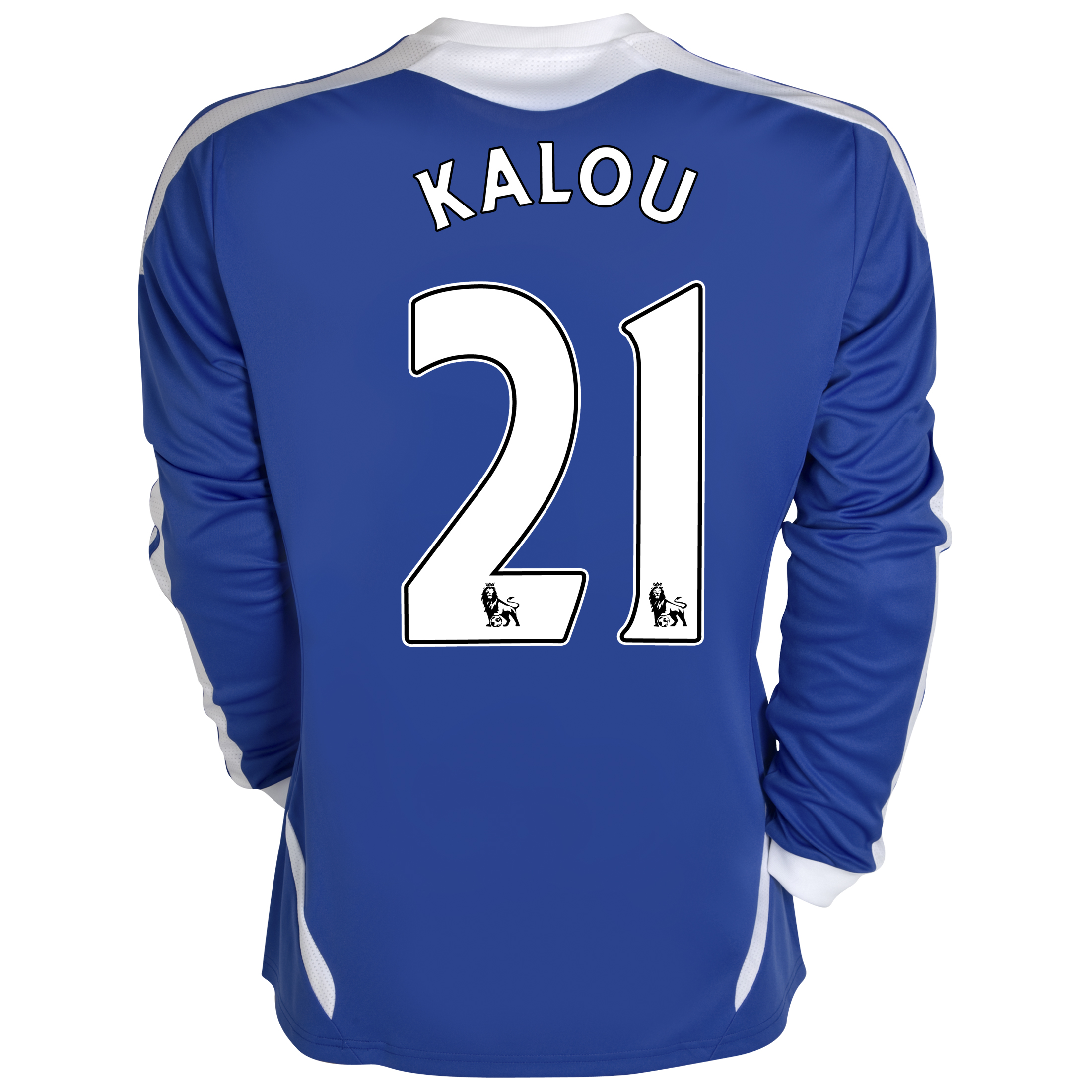 Chelsea Home Shirt 201112 Long Sleeved Kids with Kalou 21 printing