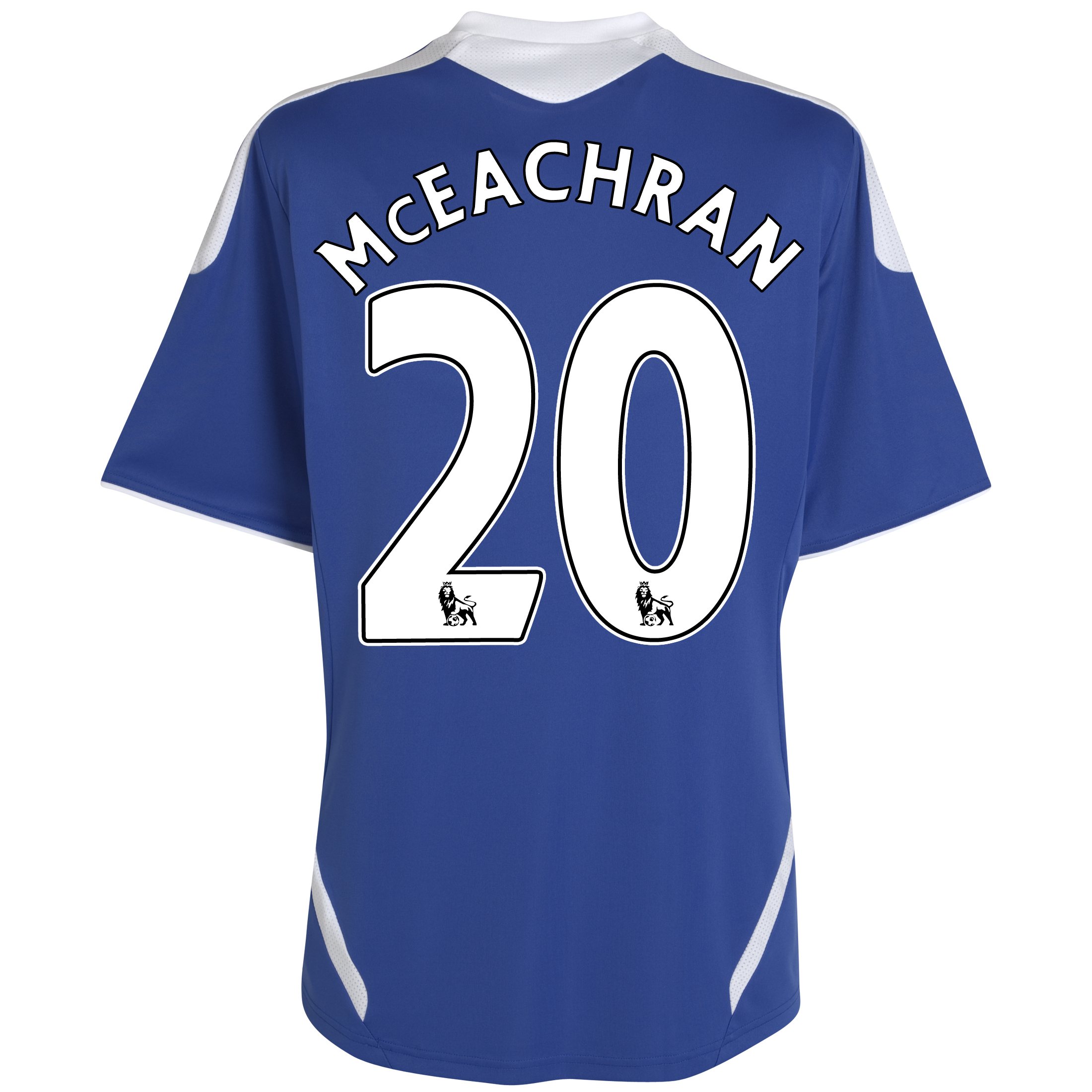 Chelsea Home Shirt 2011/12 - Outsize with McEachran 20 printing. Chelsea Home Shirt 2011/12 - Outsize with McEachran 20 printing.