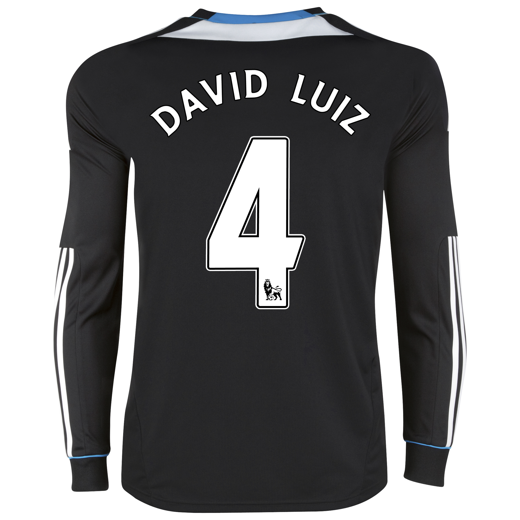 Chelsea Away Shirt 201112 Long Sleeve with David Luiz 4 printing