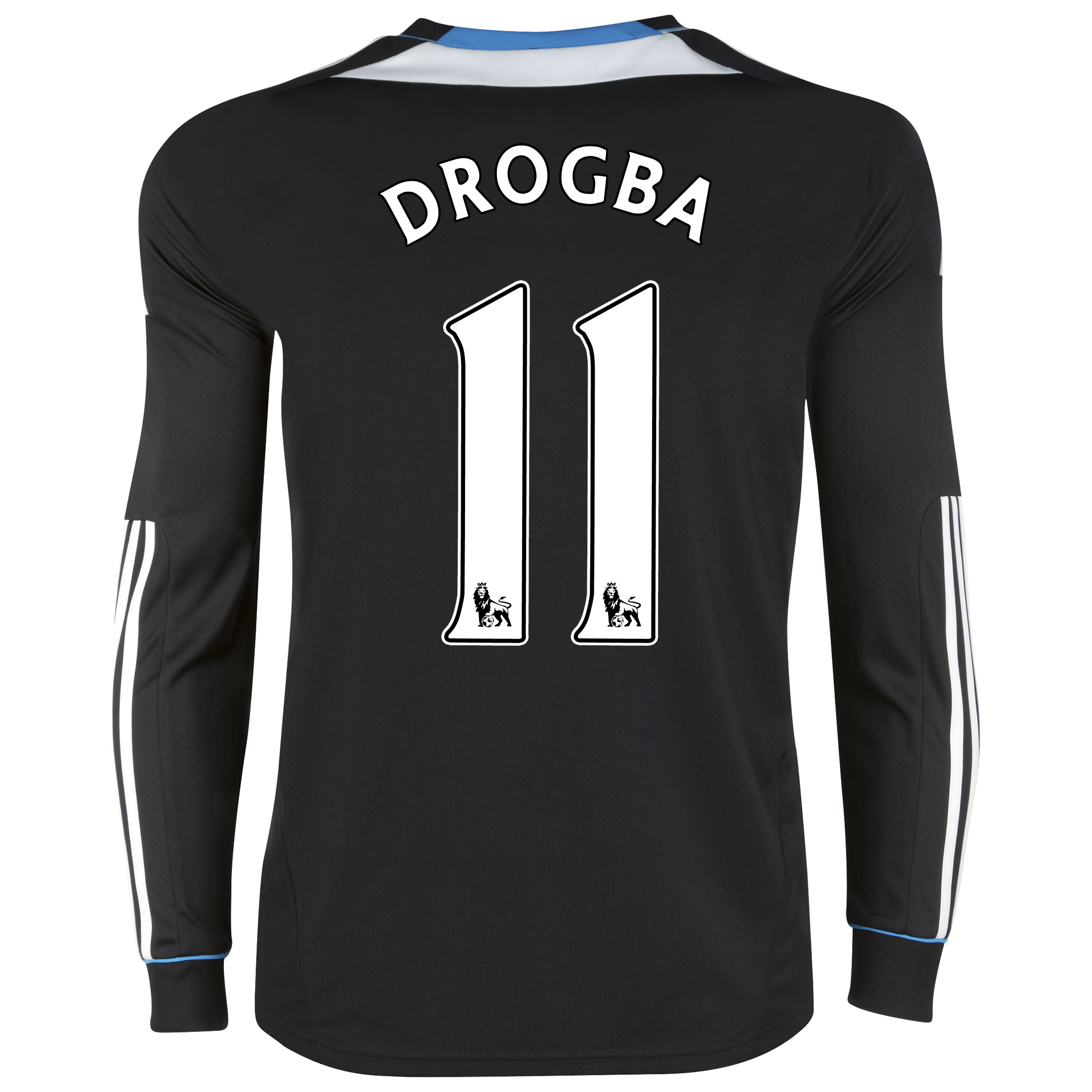 Chelsea Away Shirt 2011/12 - Long Sleeve with Drogba 11 printing.