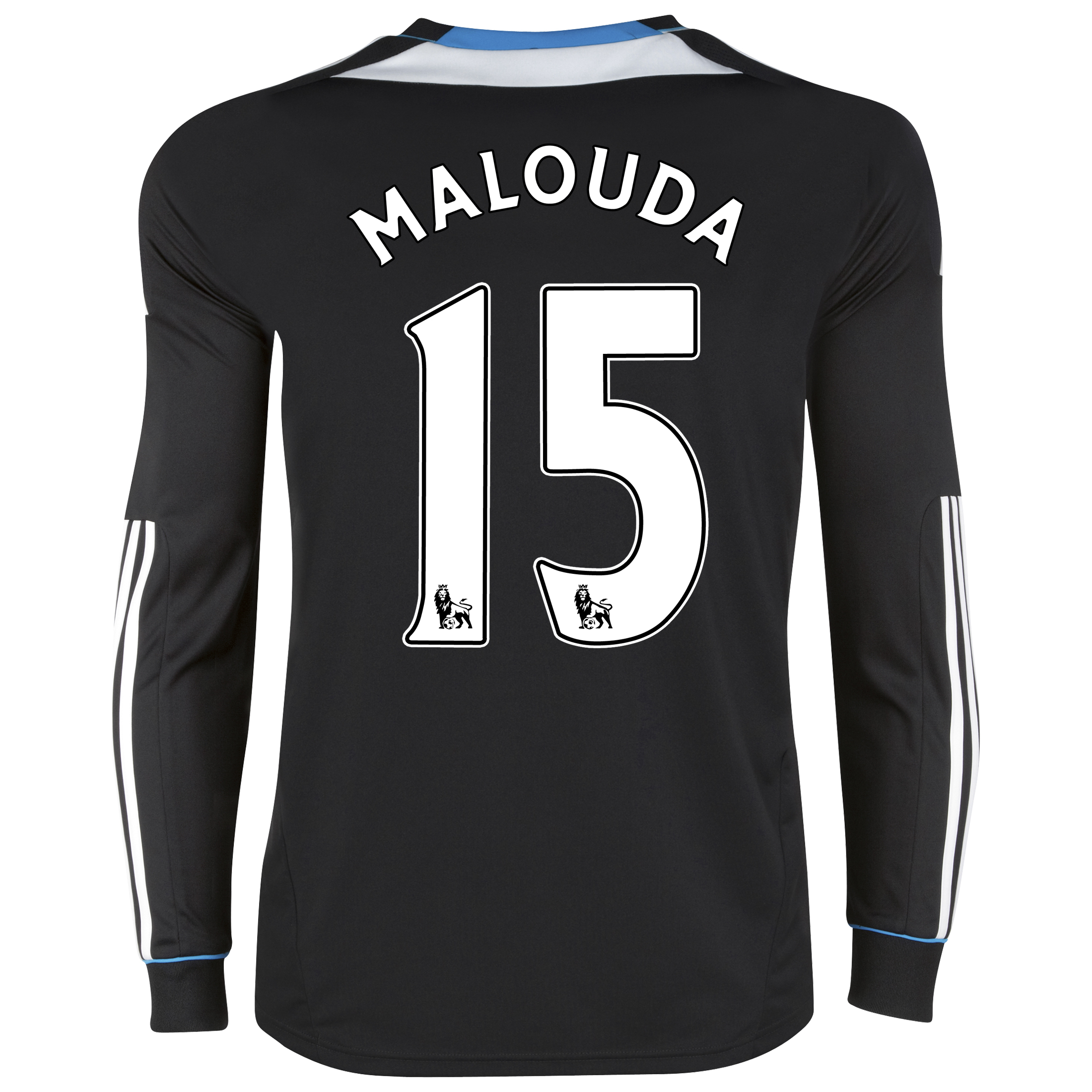 Chelsea Away Shirt 2011/12 - Long Sleeve with Malouda 15 printing.