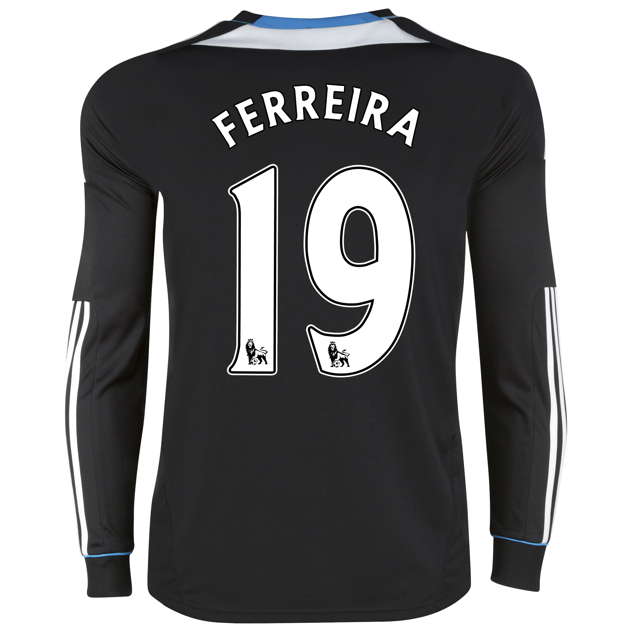 Chelsea Away Shirt 201112 Long Sleeve with Ferreira 19 printing
