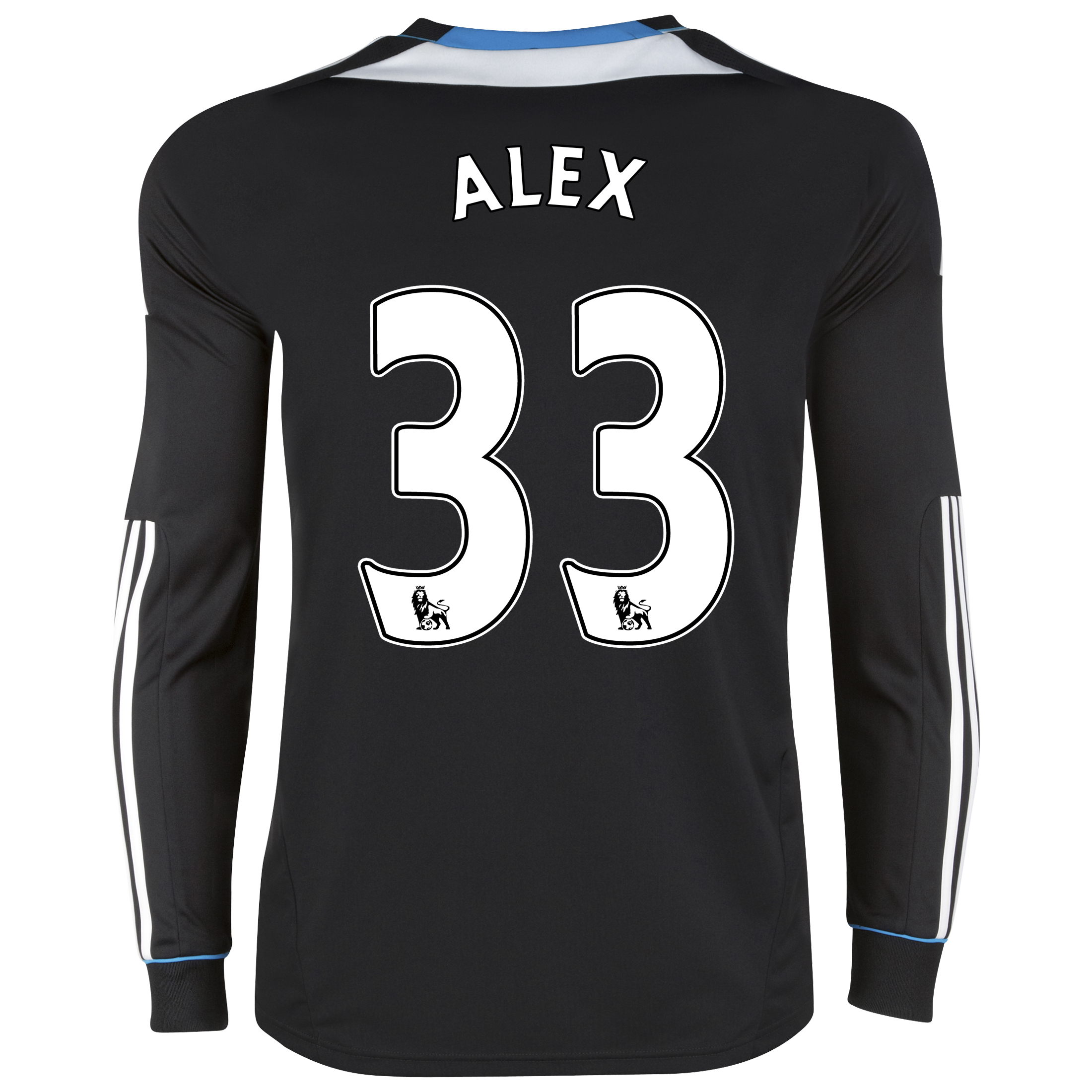 Chelsea Away Shirt 201112 Long Sleeve with Alex 33 printing