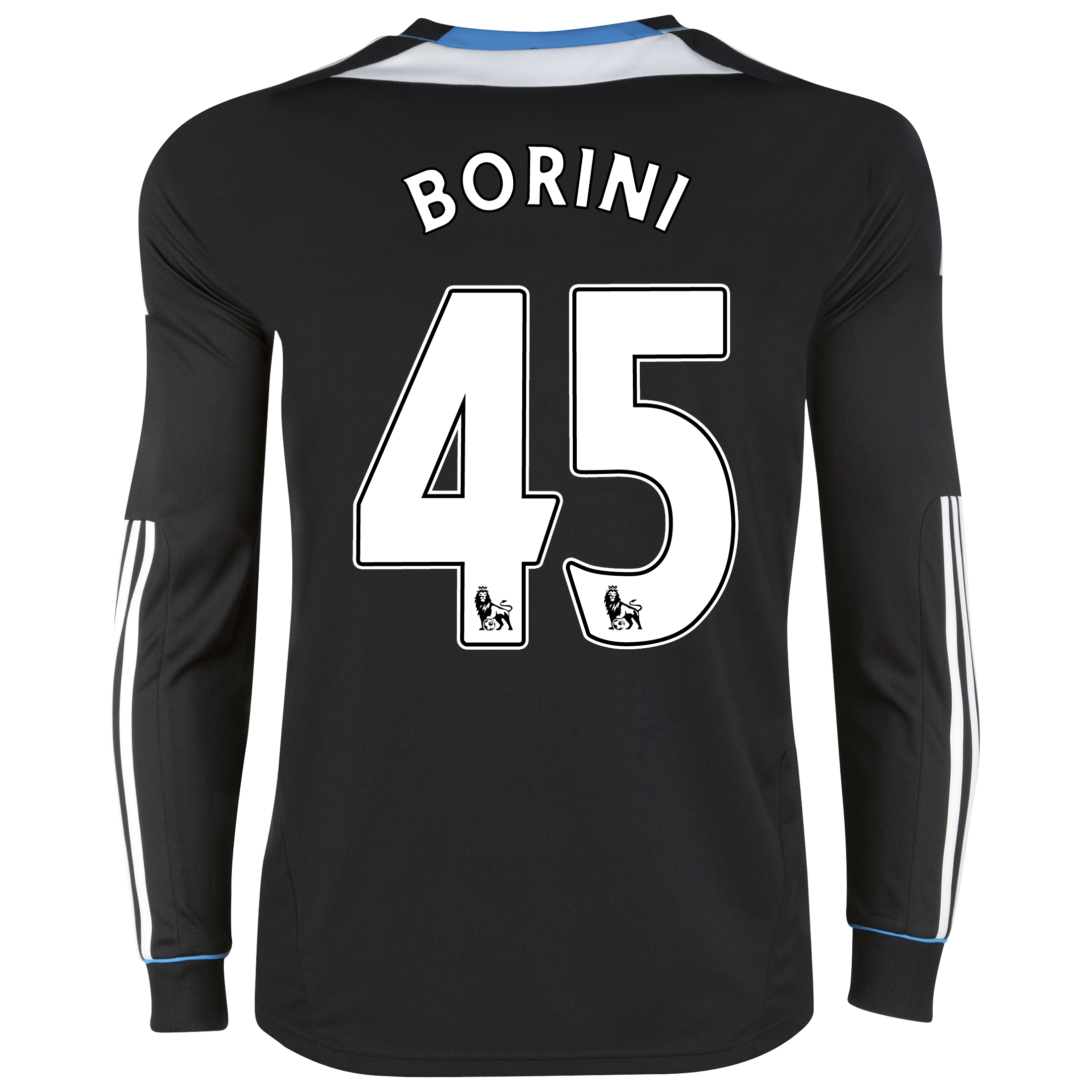 Chelsea Away Shirt 201112 Long Sleeve with Borini 45 printing