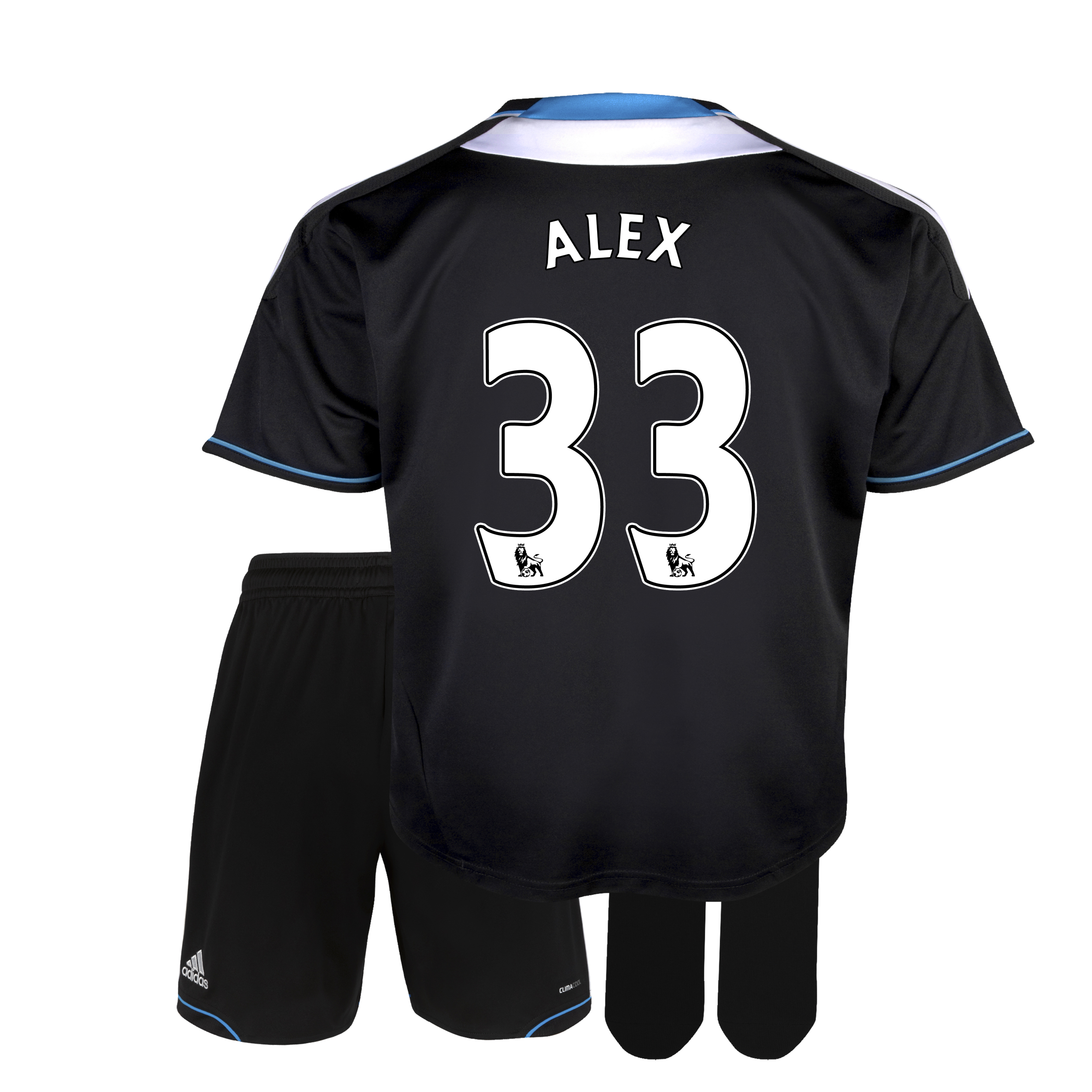 Chelsea Away Mini Kit 201112 with Alex 33 printing