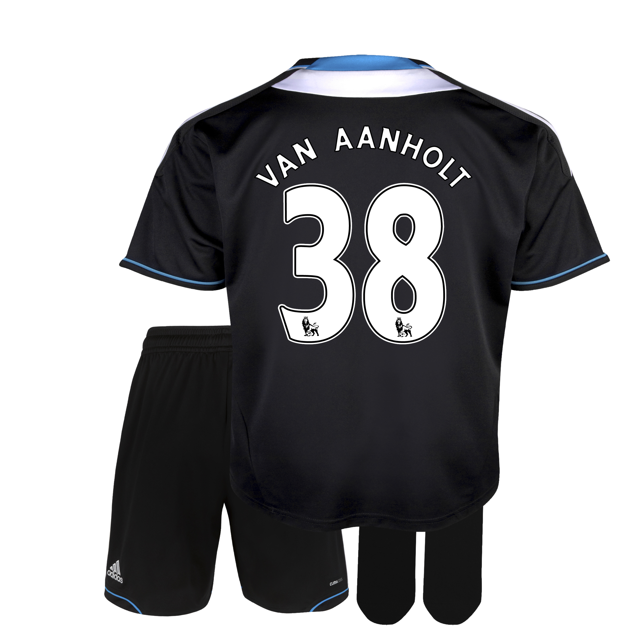Chelsea Away Mini Kit 201112 with van Aanholt 38 printing