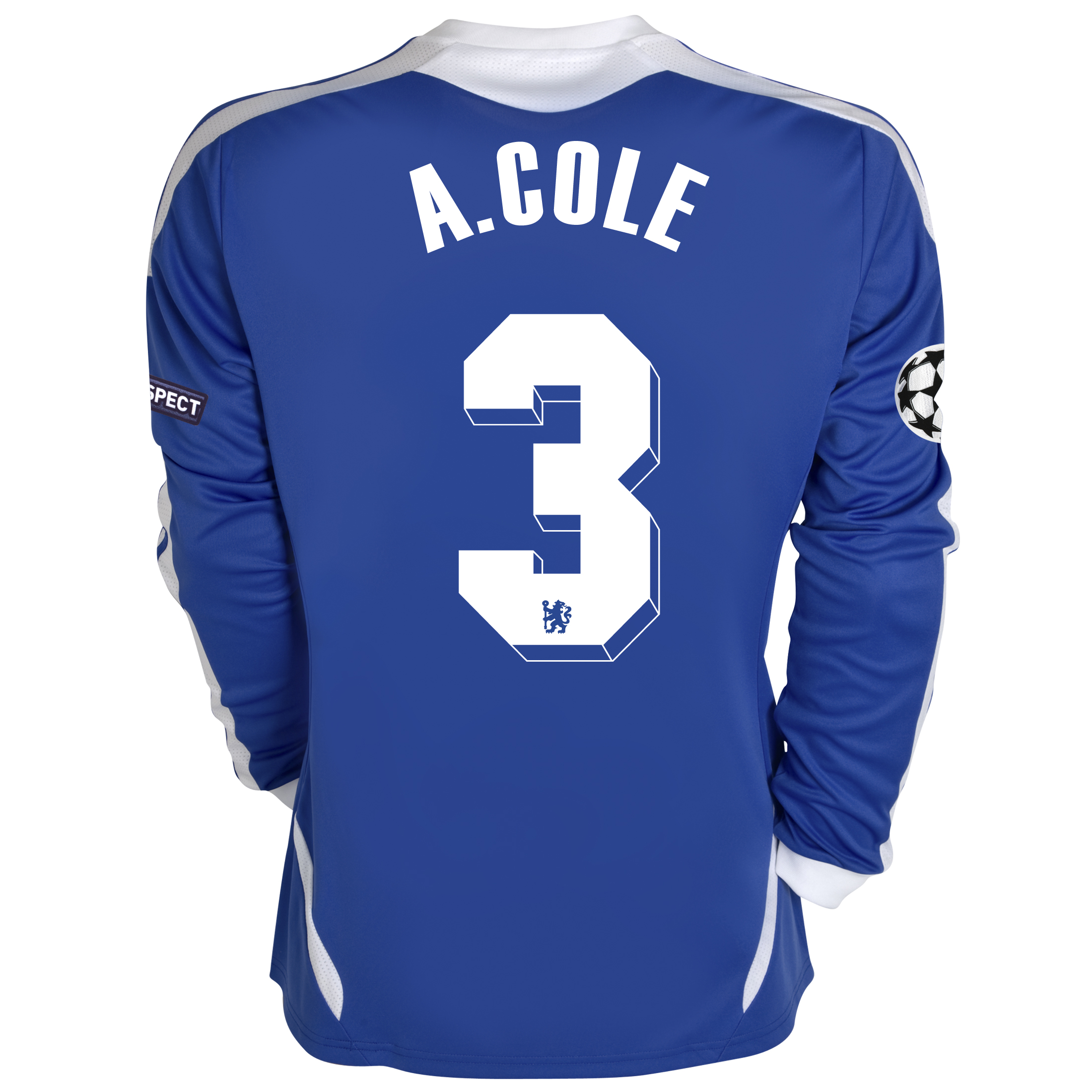 Chelsea UEFA Champions League Home Shirt 201112 Long Sleeved with ACole 3 printing