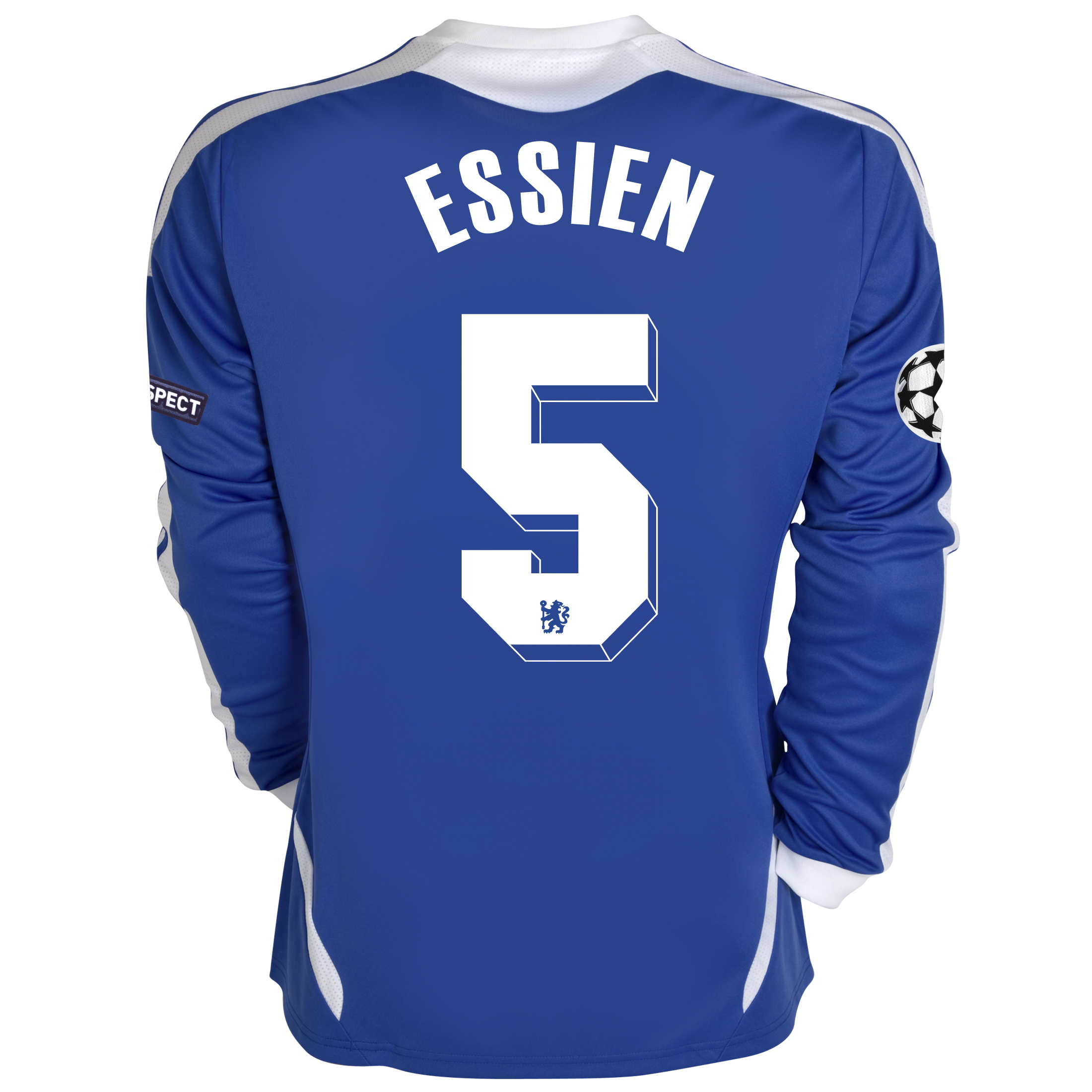 Chelsea UEFA Champions League Home Shirt 201112 Long Sleeved with Essien 5 printing