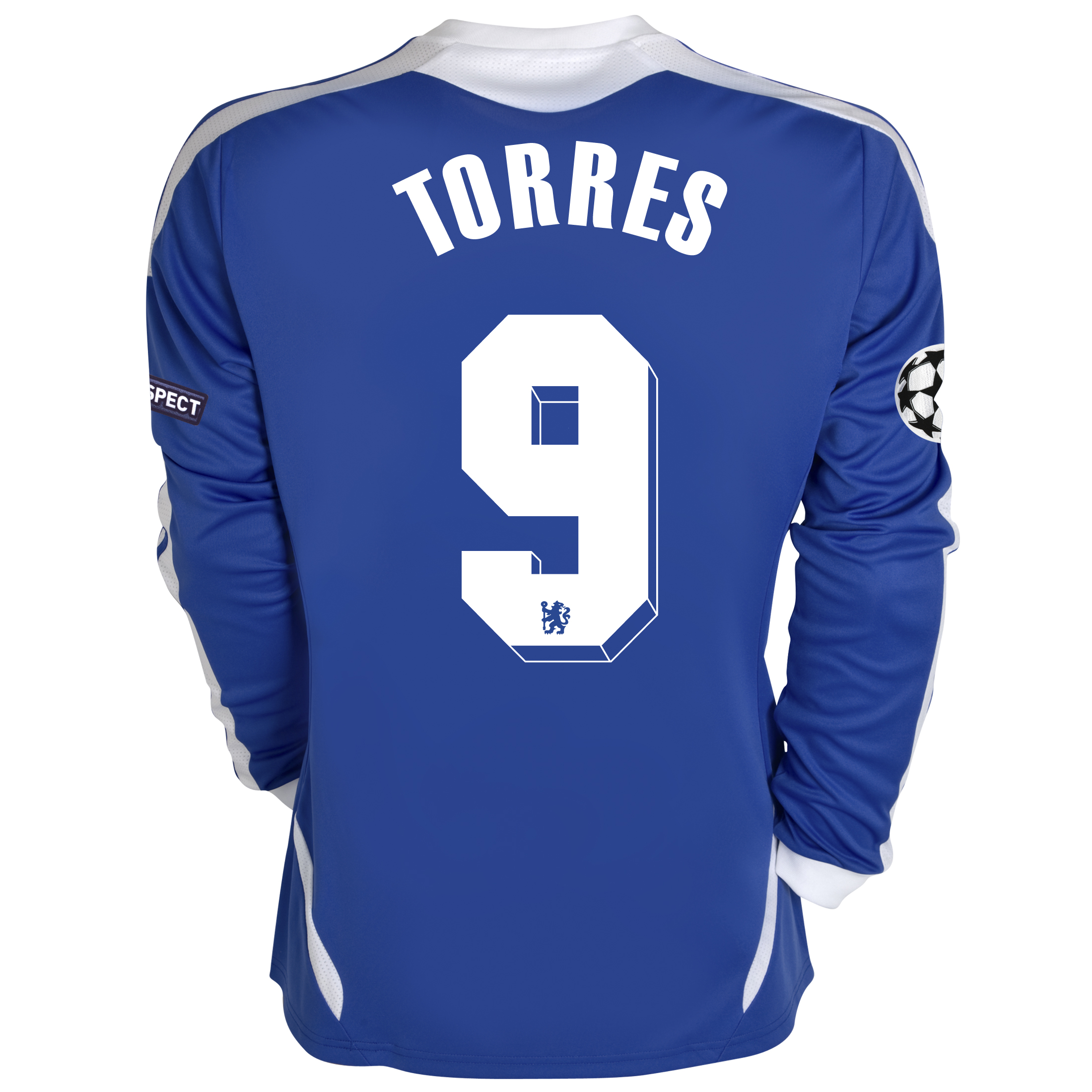 Chelsea UEFA Champions League Home Shirt 201112 Long Sleeved with Torres 9 printing