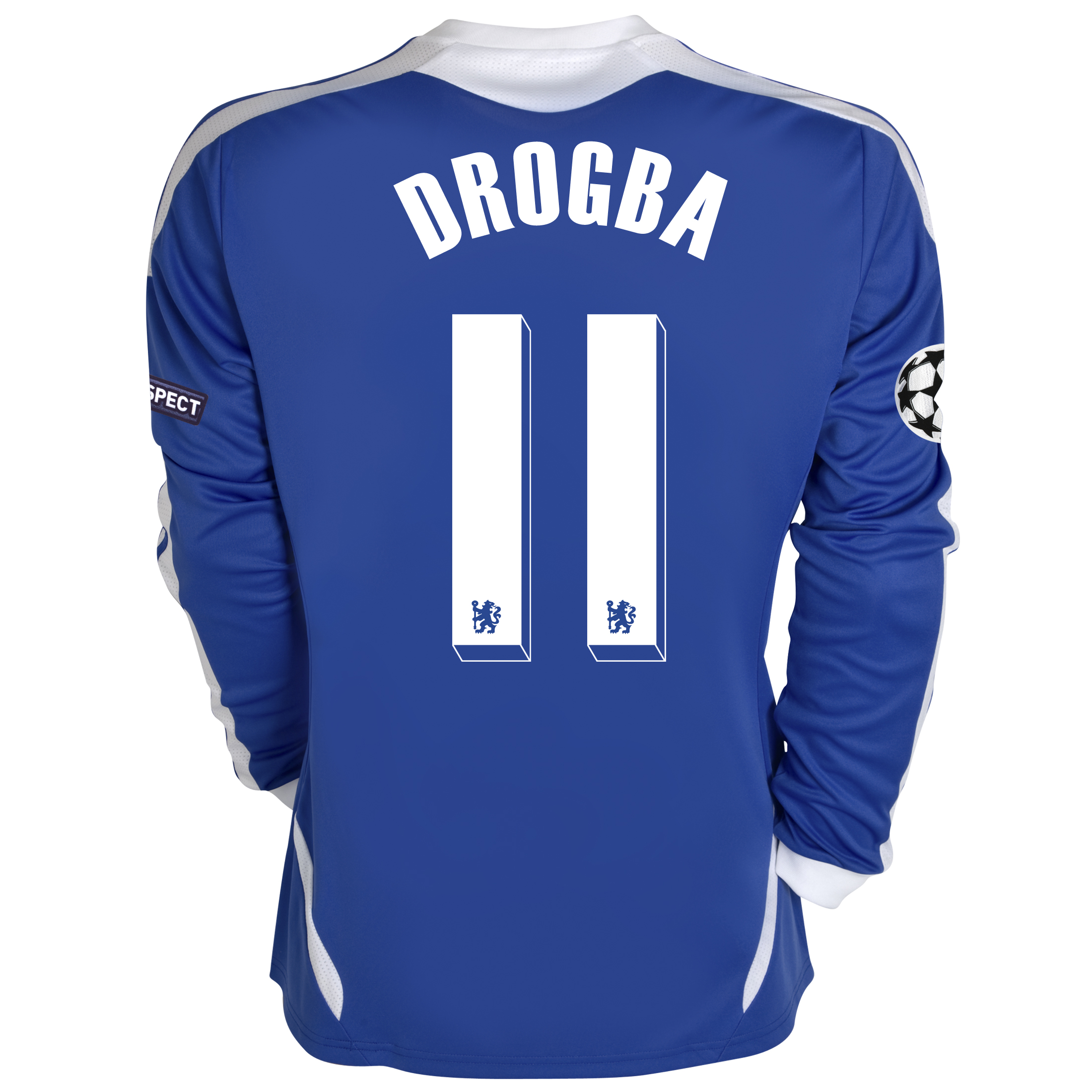 Chelsea UEFA Champions League Home Shirt 201112 Long Sleeved with Drogba 11 printing