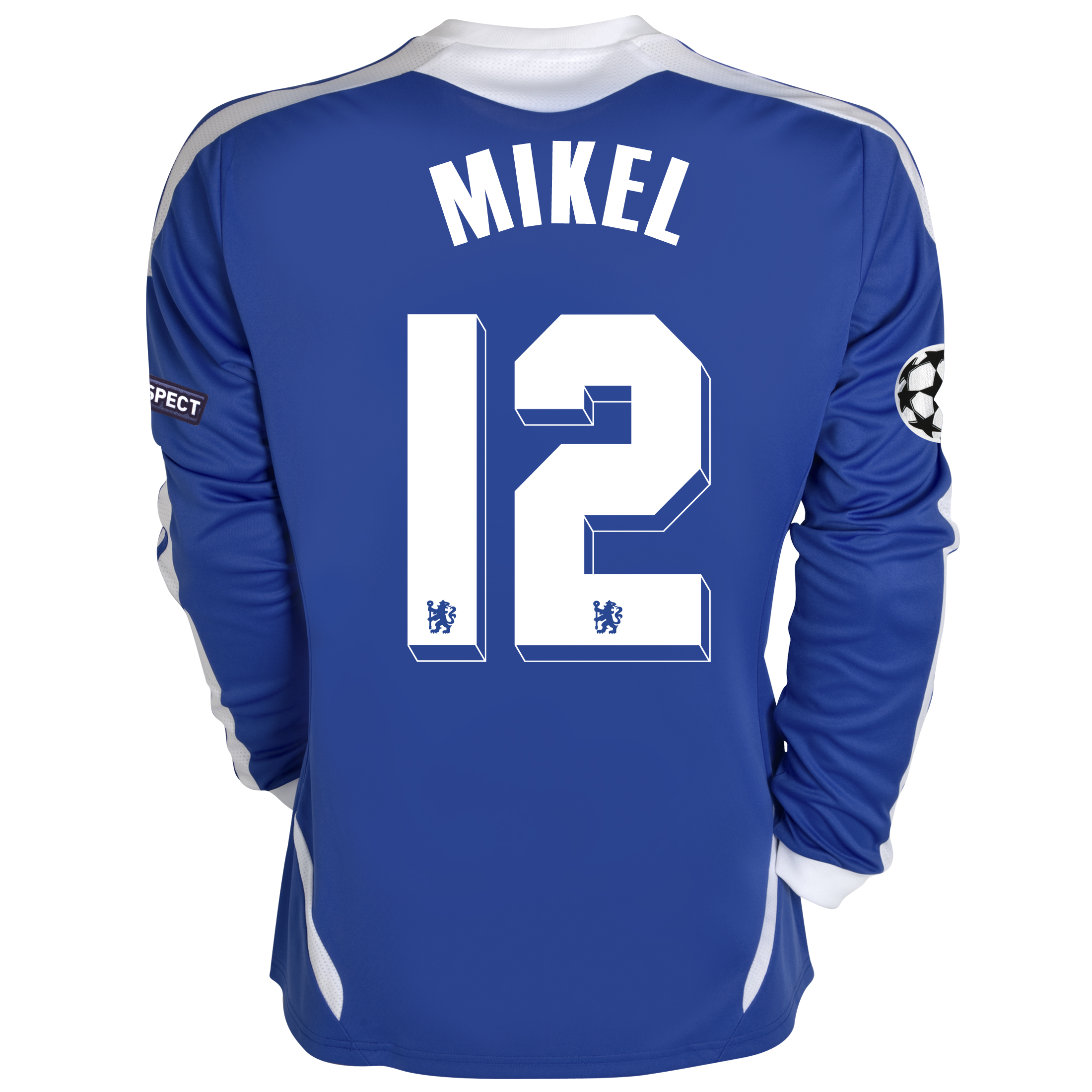 Chelsea UEFA Champions League Home Shirt 201112 Long Sleeved with Mikel 12 printing