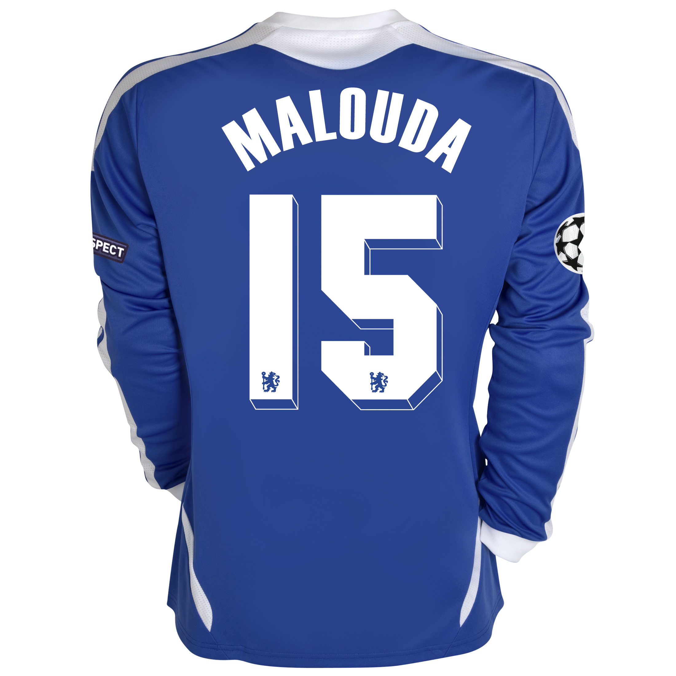 Chelsea UEFA Champions League Home Shirt 201112 Long Sleeved with Malouda 15 printing