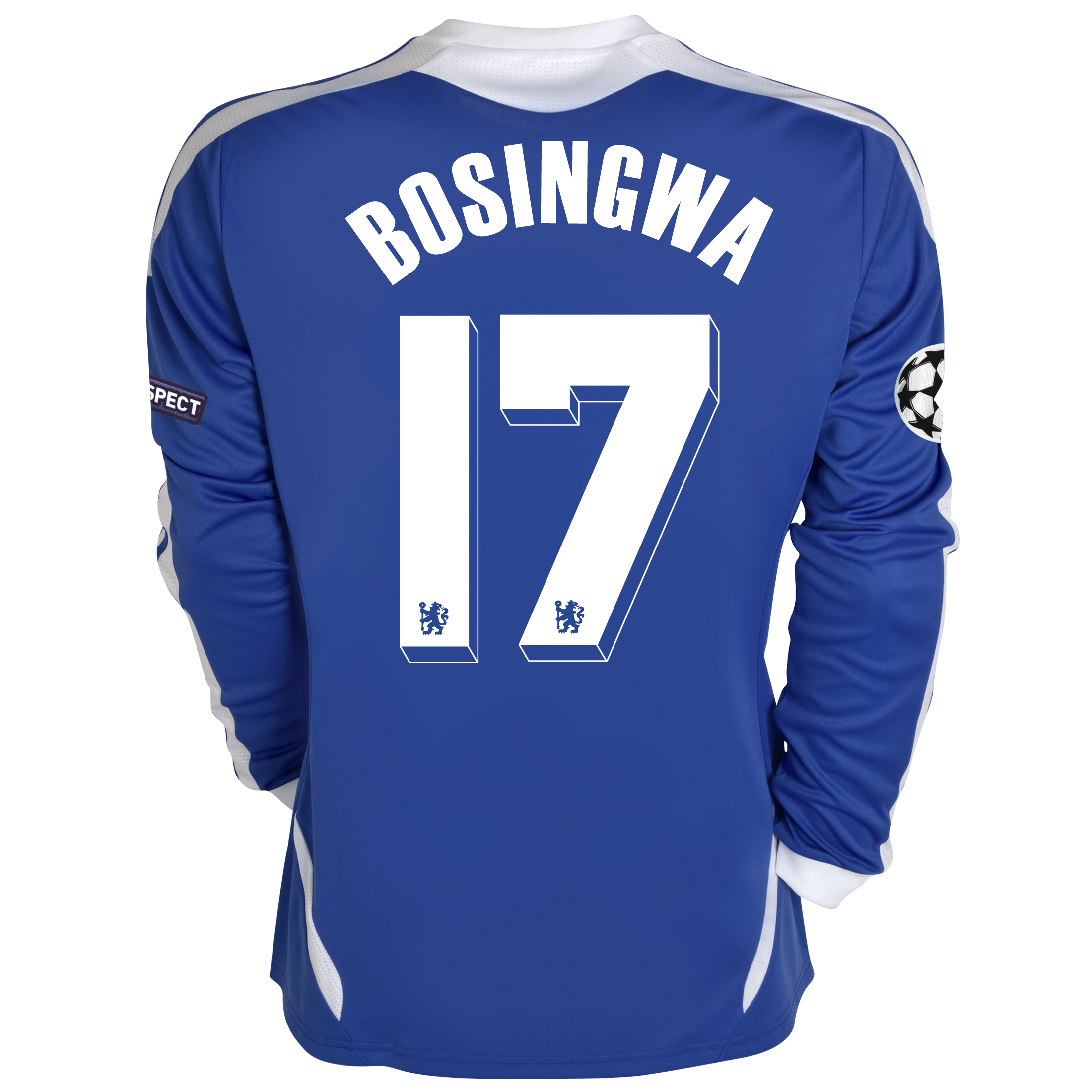 Chelsea UEFA Champions League Home Shirt 201112 Long Sleeved with Bosingwa 17 printing