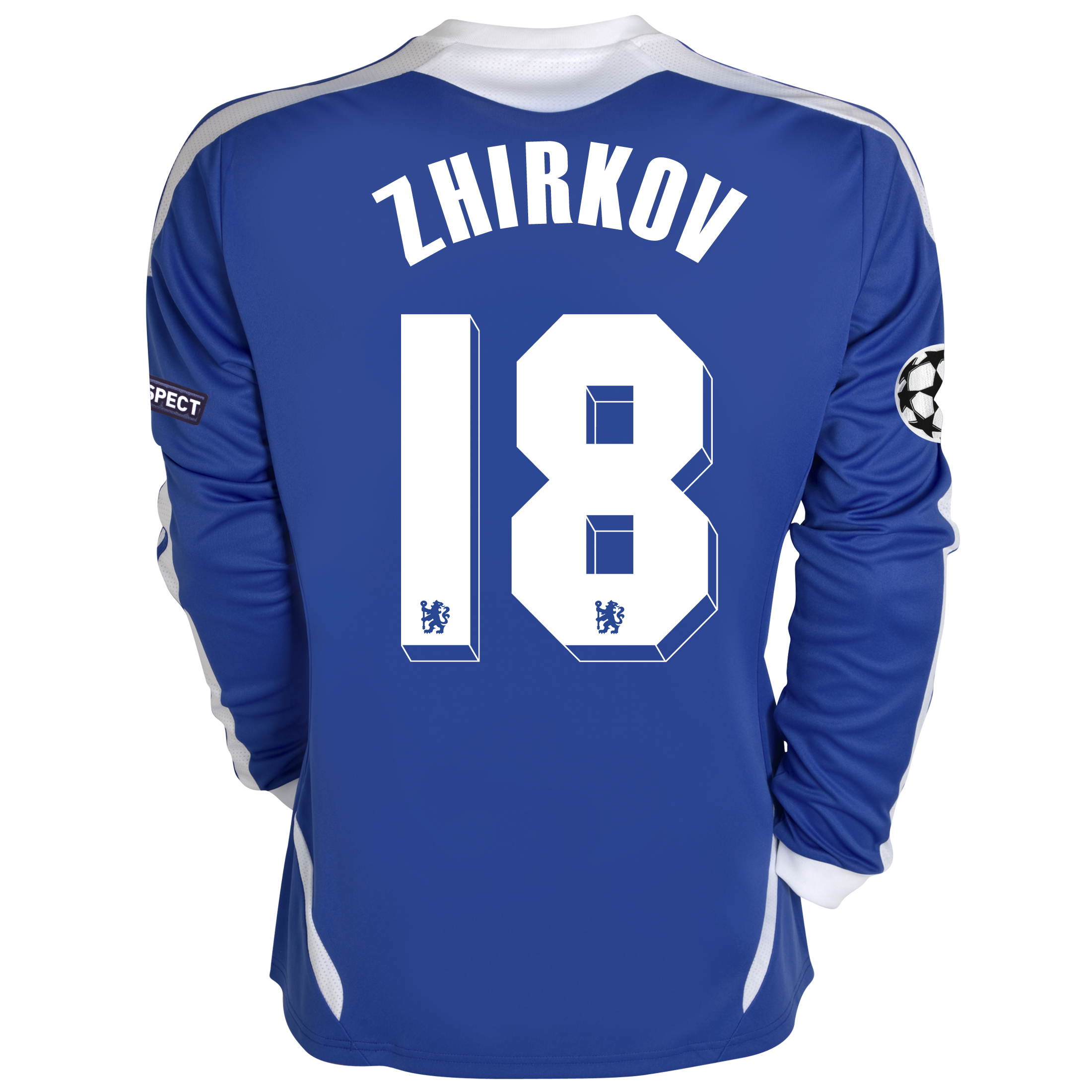 Chelsea UEFA Champions League Home Shirt 201112 Long Sleeved with Zhirkov 18 printing