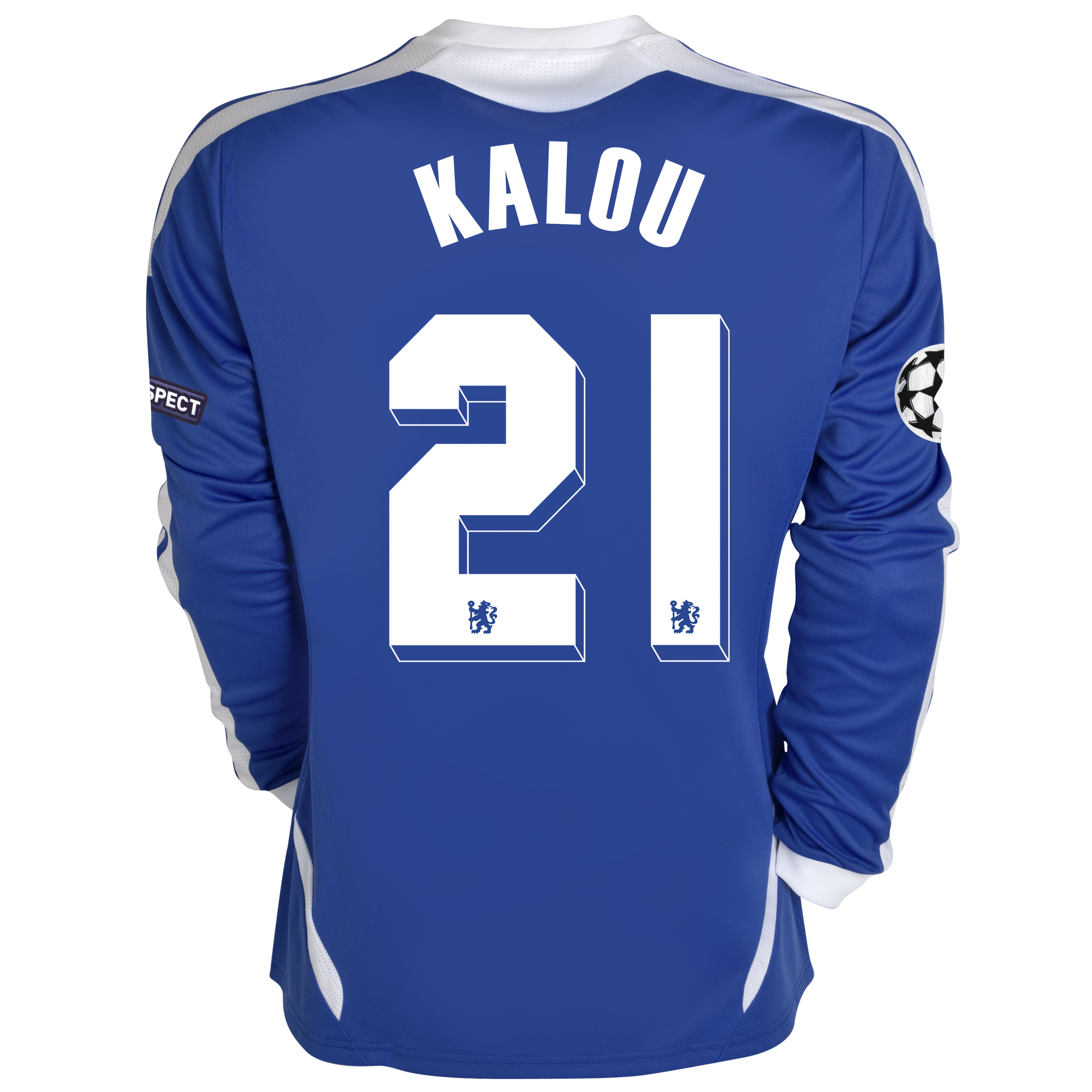Chelsea UEFA Champions League Home Shirt 201112 Long Sleeved with Kalou 21 printing