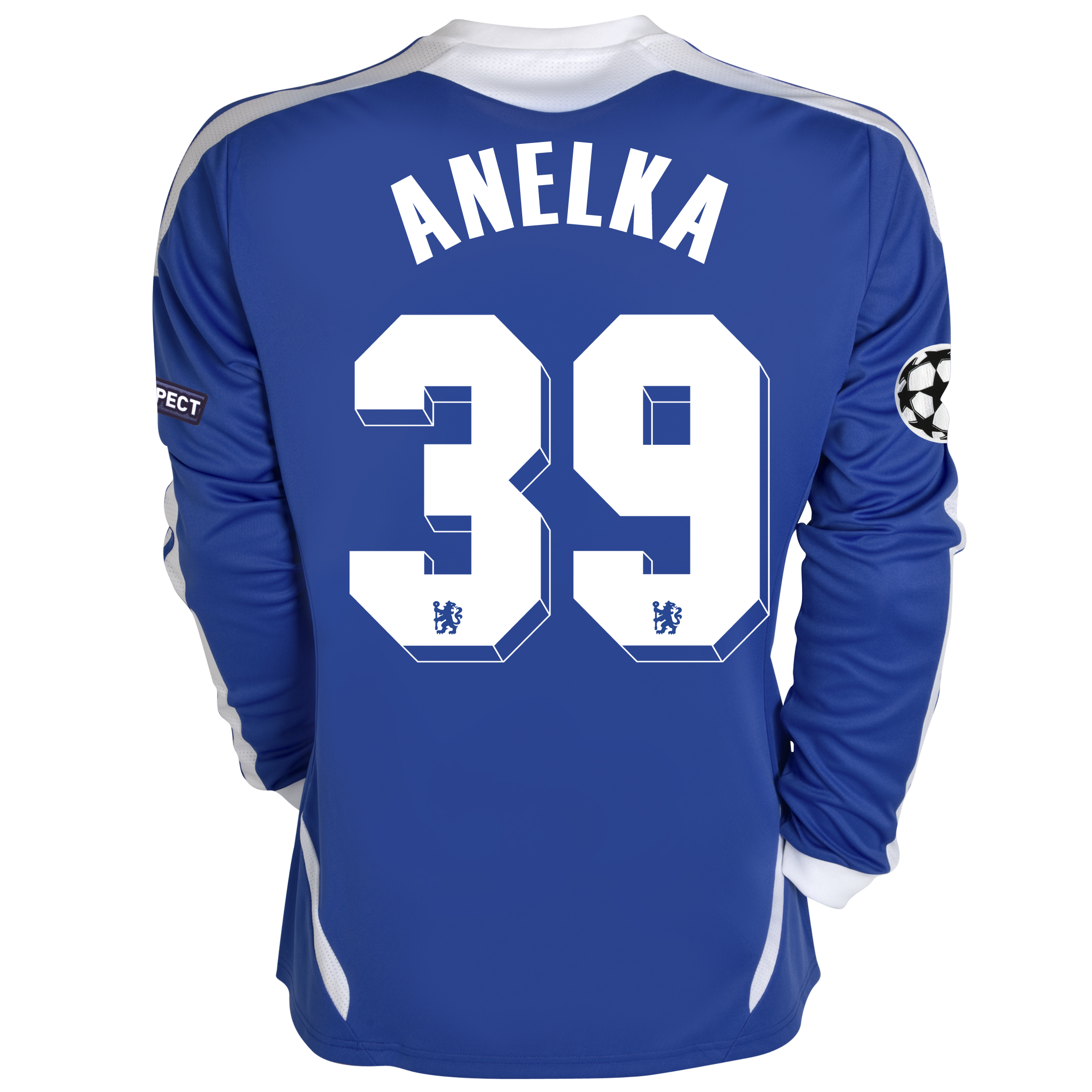 Chelsea UEFA Champions League Home Shirt 201112 Long Sleeved with Anelka 39 printing