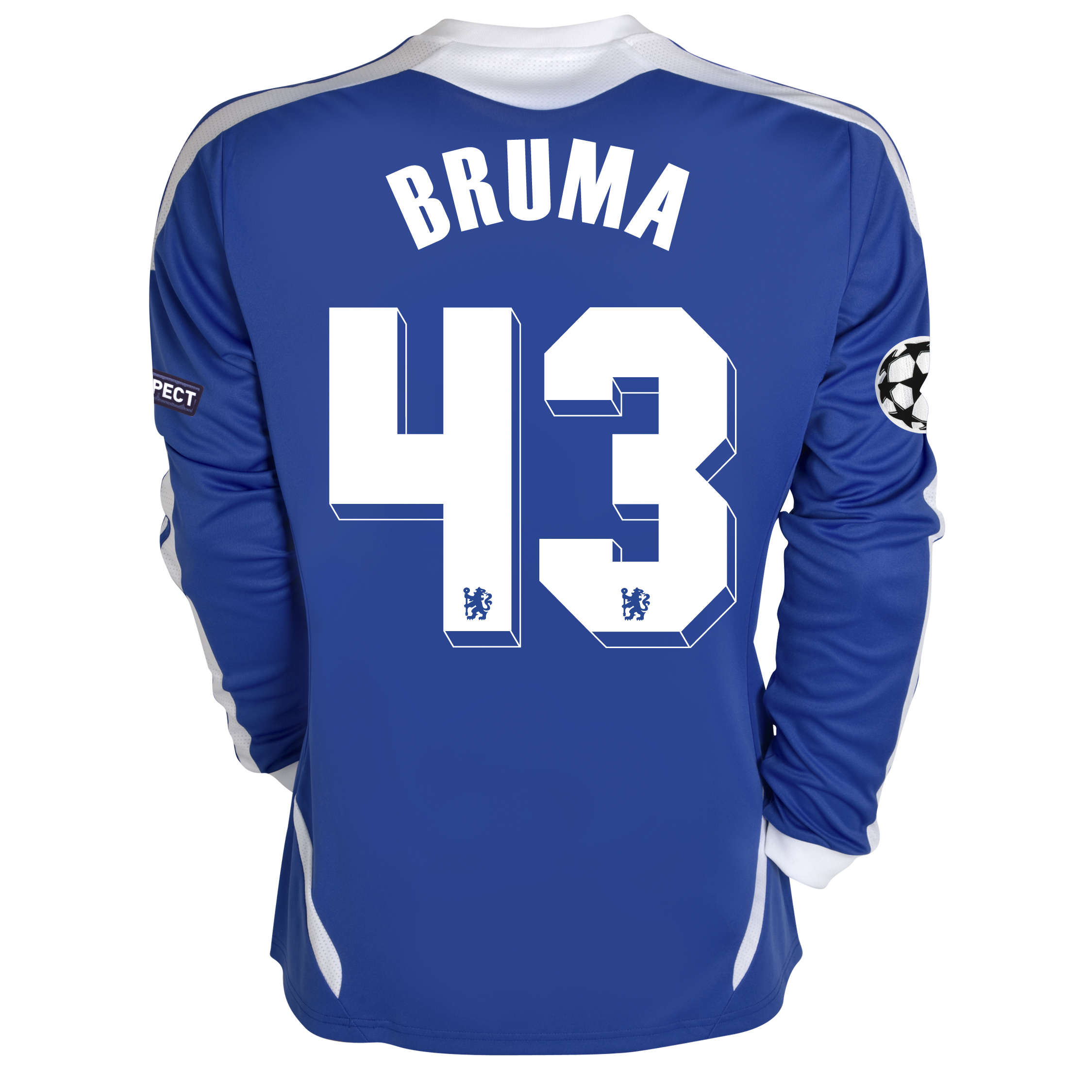 Chelsea UEFA Champions League Home Shirt 201112 Long Sleeved with Bruma 43 printing